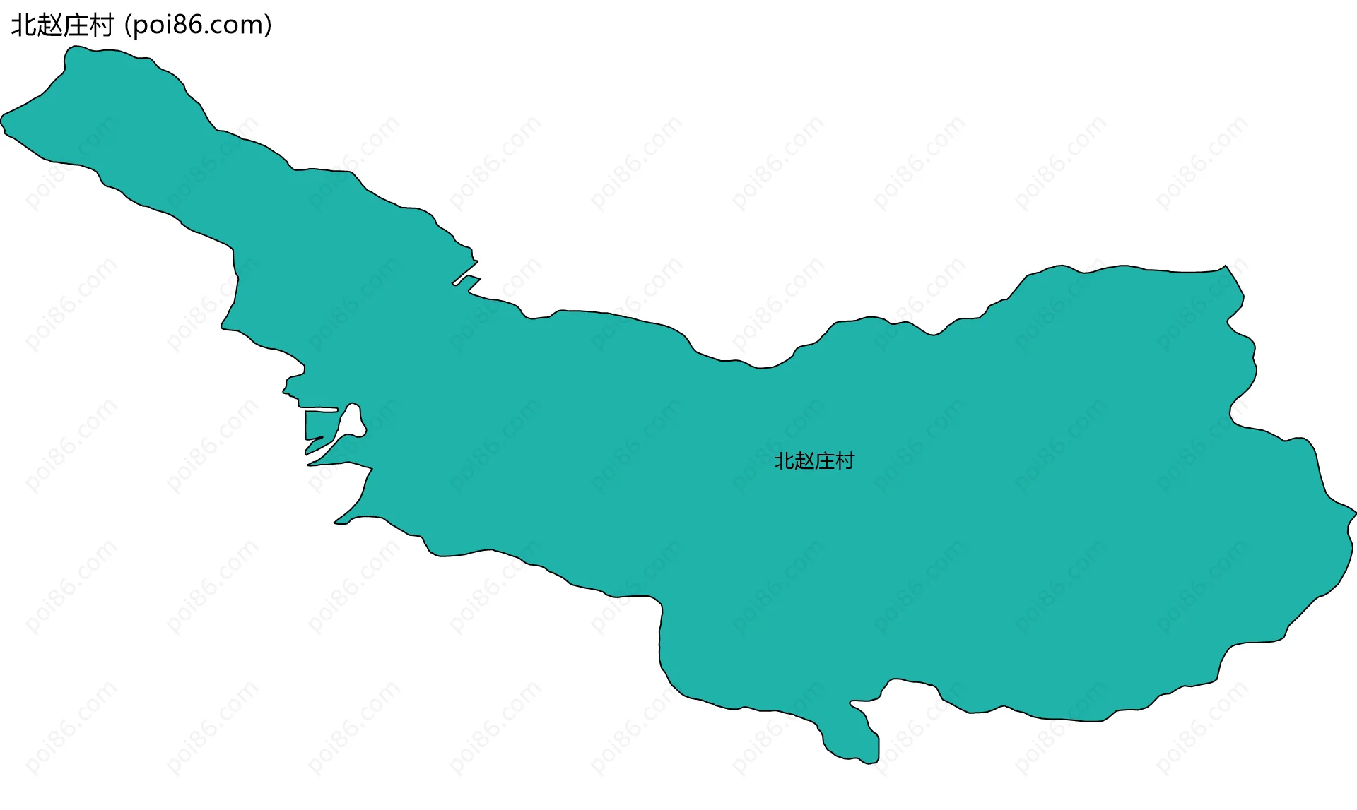 北赵庄村边界地图