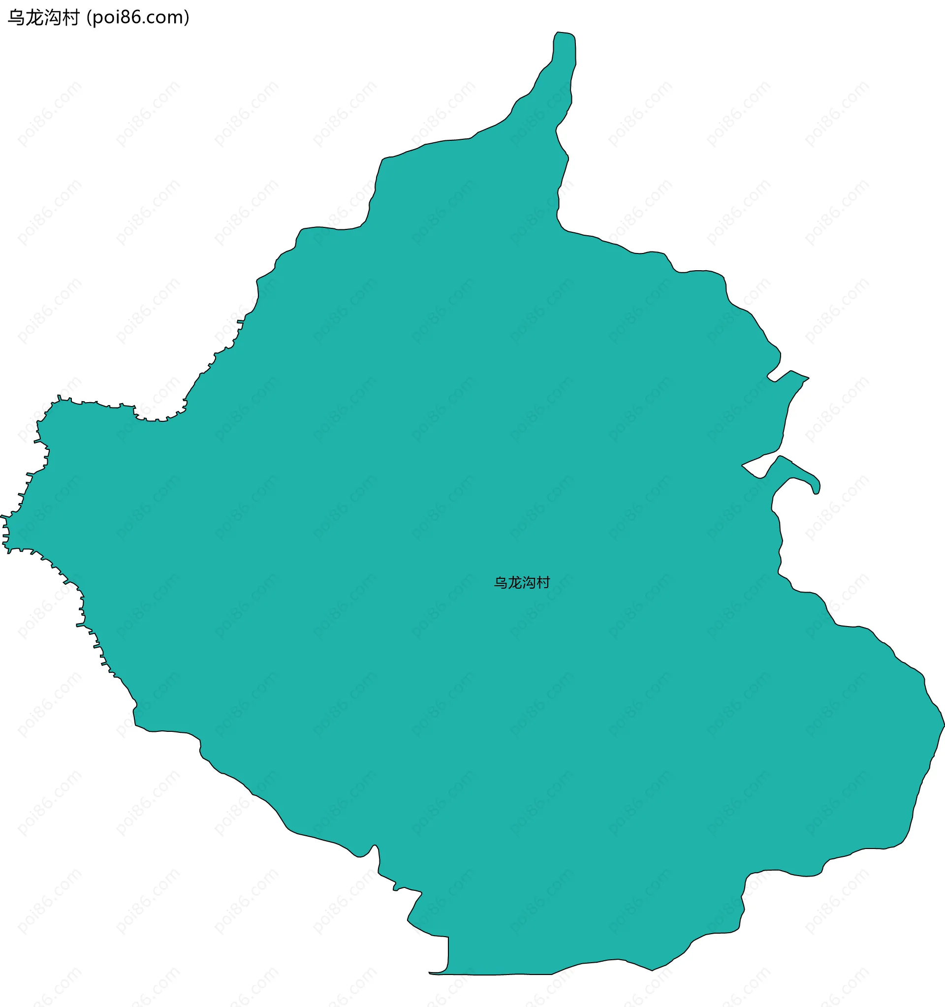 乌龙沟村边界地图