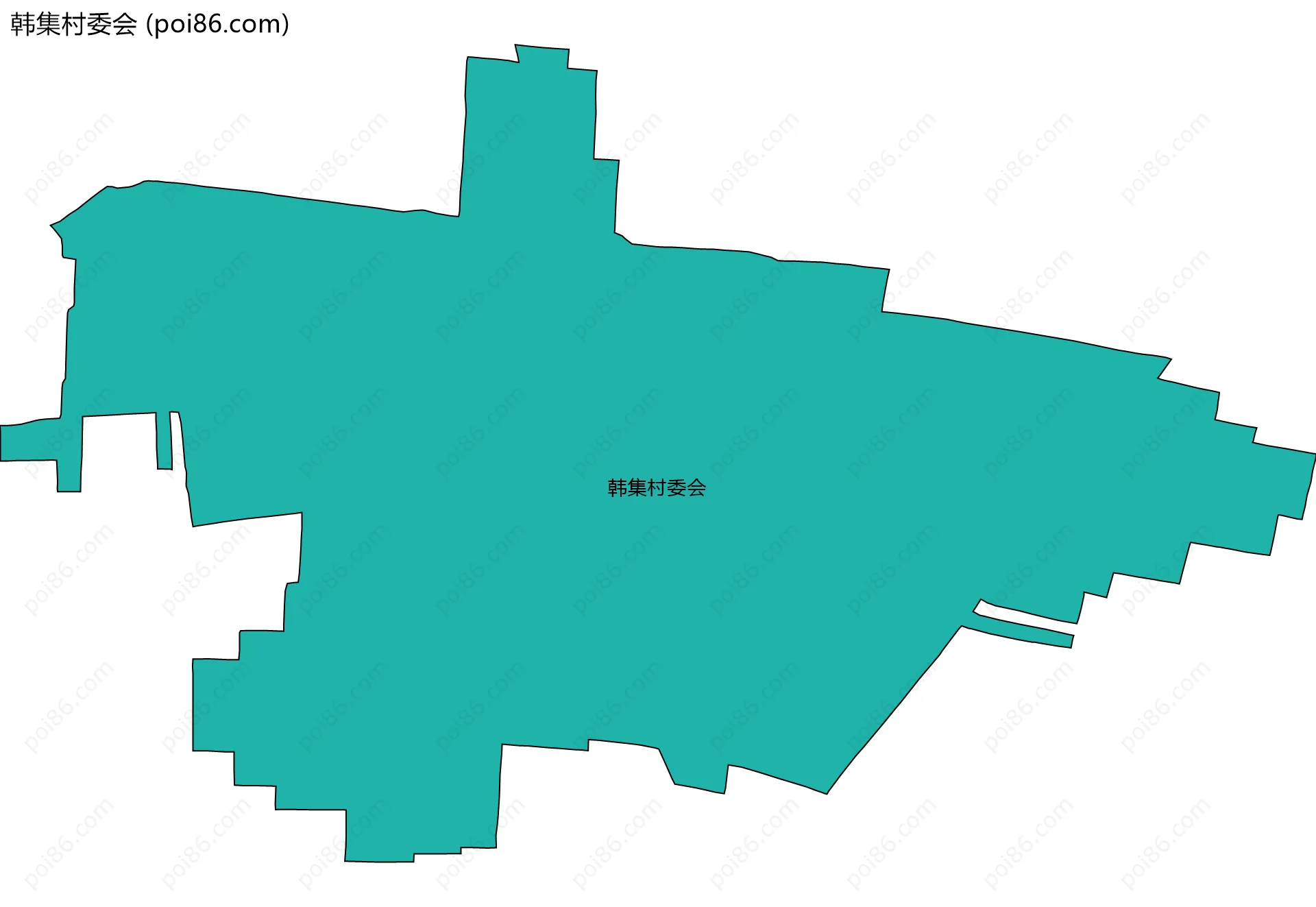韩集村委会边界地图