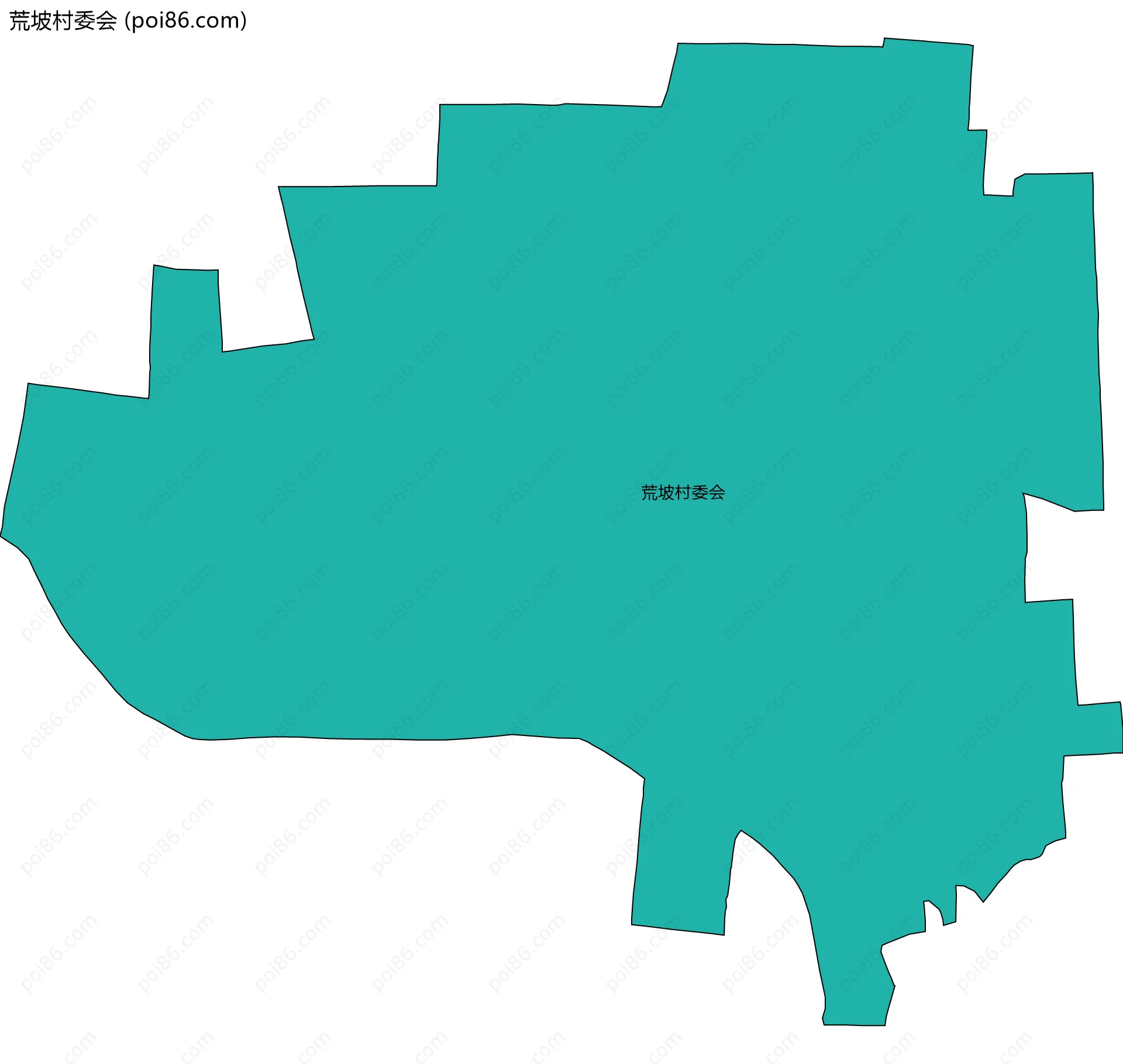 荒坡村委会边界地图