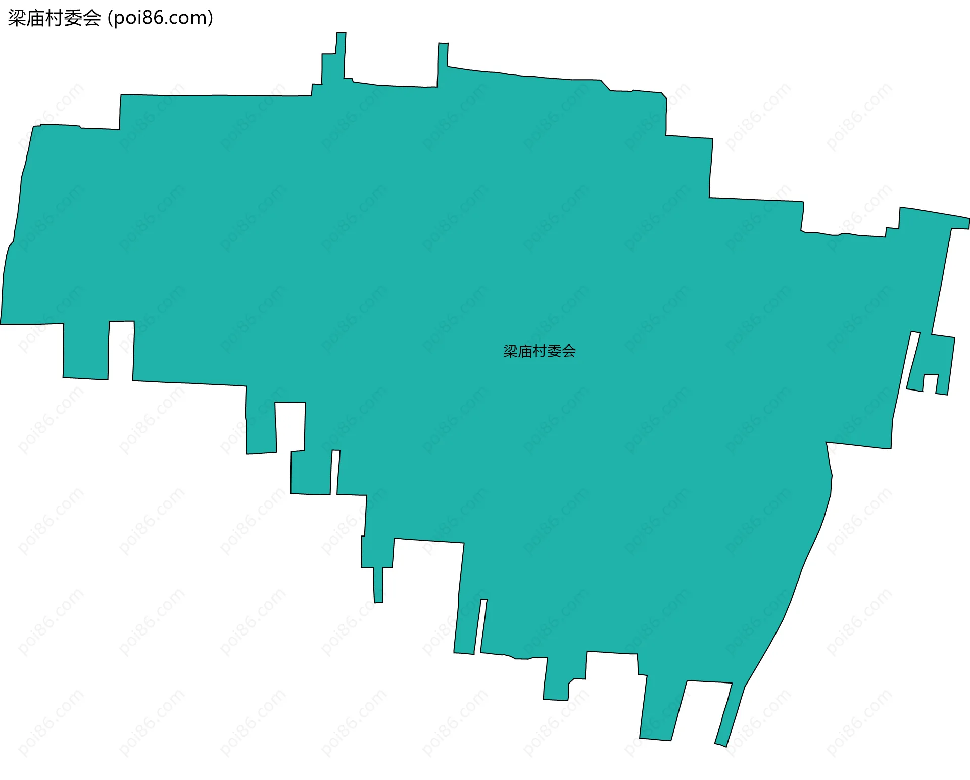 梁庙村委会边界地图
