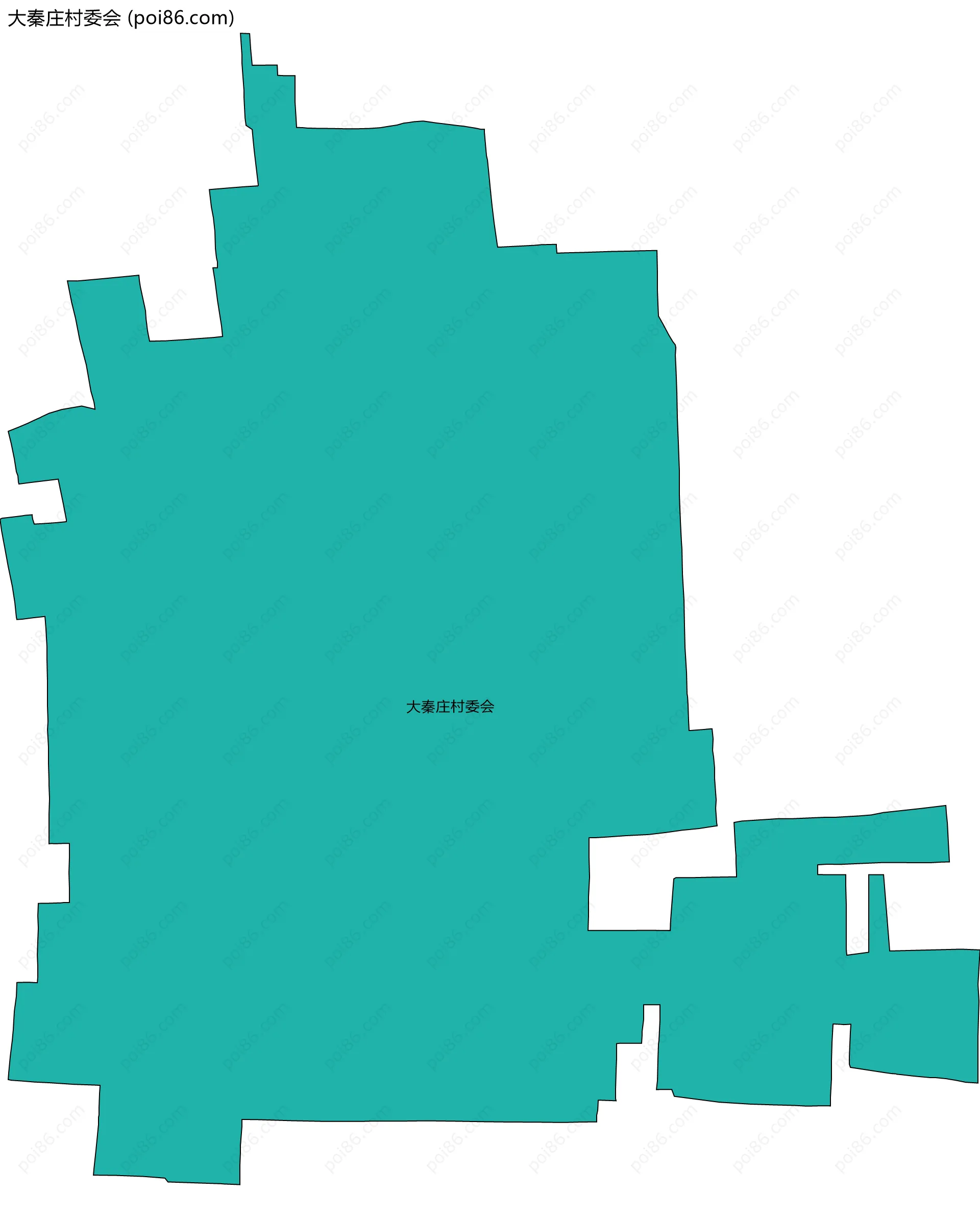 大秦庄村委会边界地图