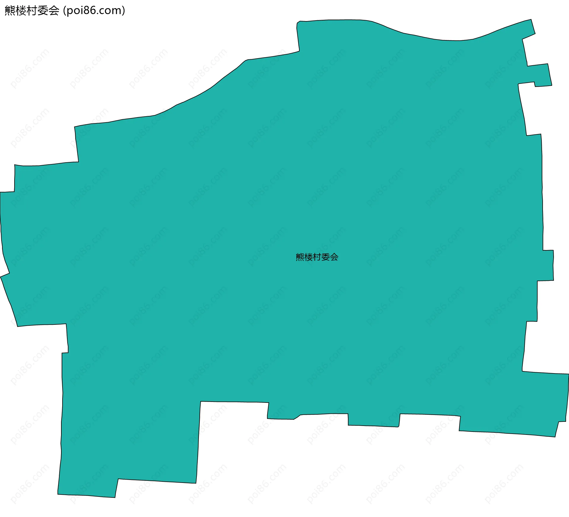 熊楼村委会边界地图