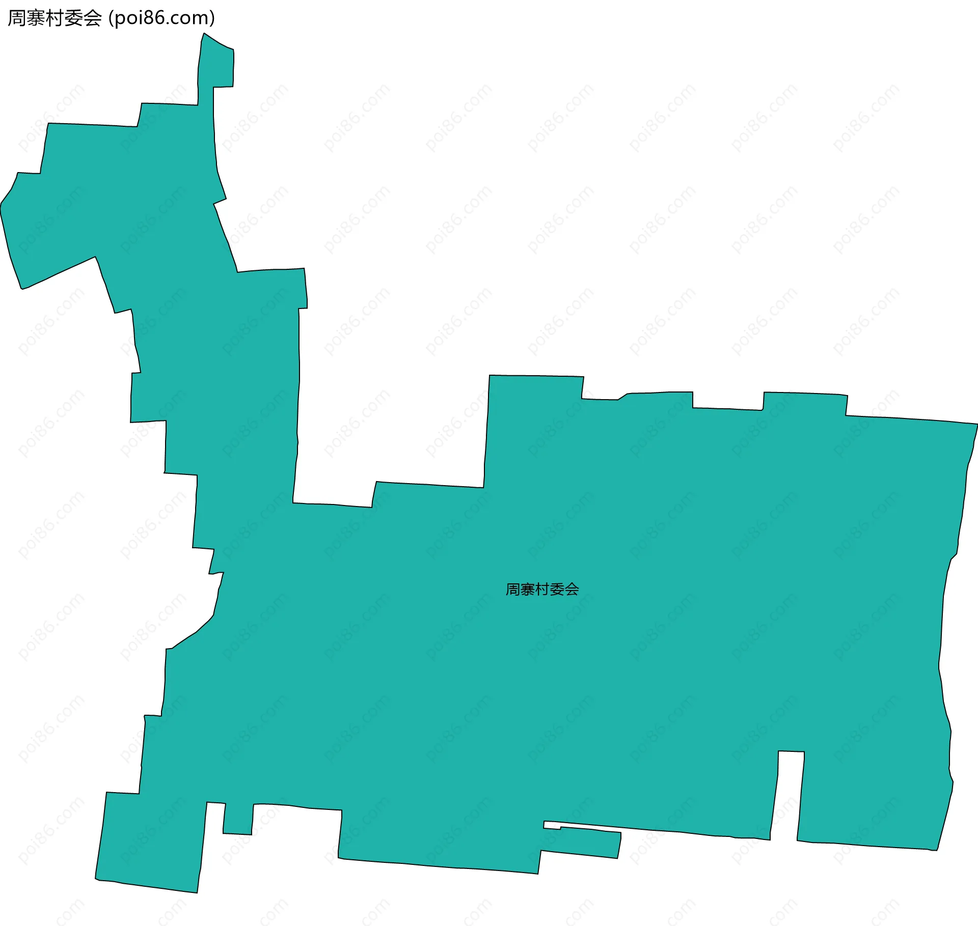 周寨村委会边界地图