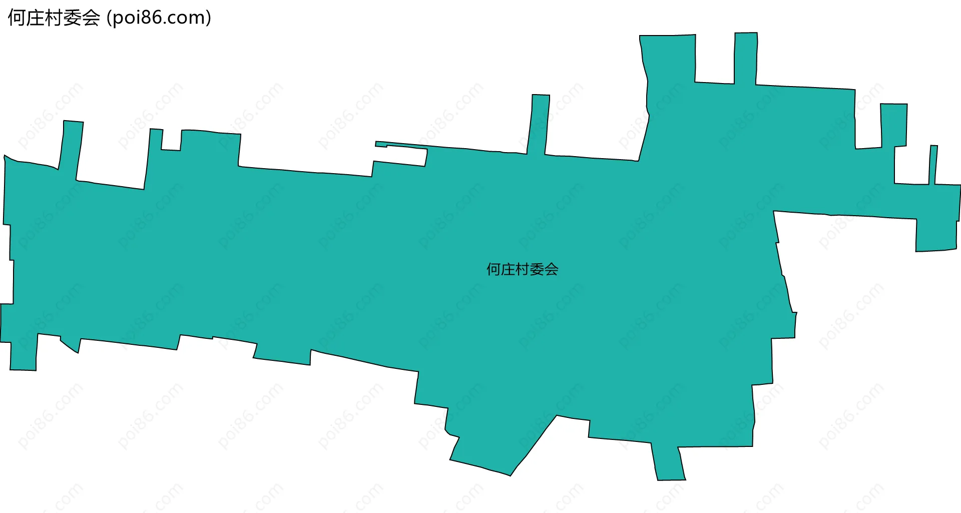 何庄村委会边界地图