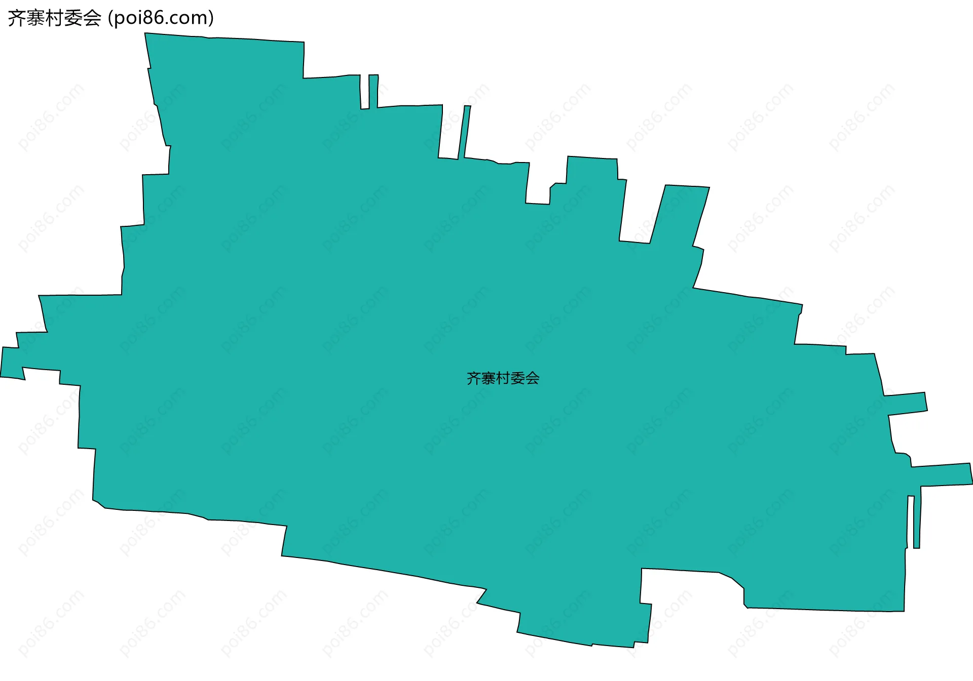 齐寨村委会边界地图