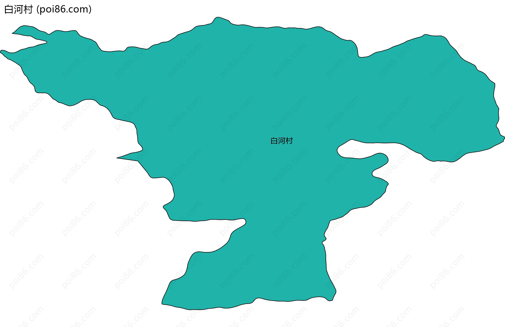 白河村边界地图