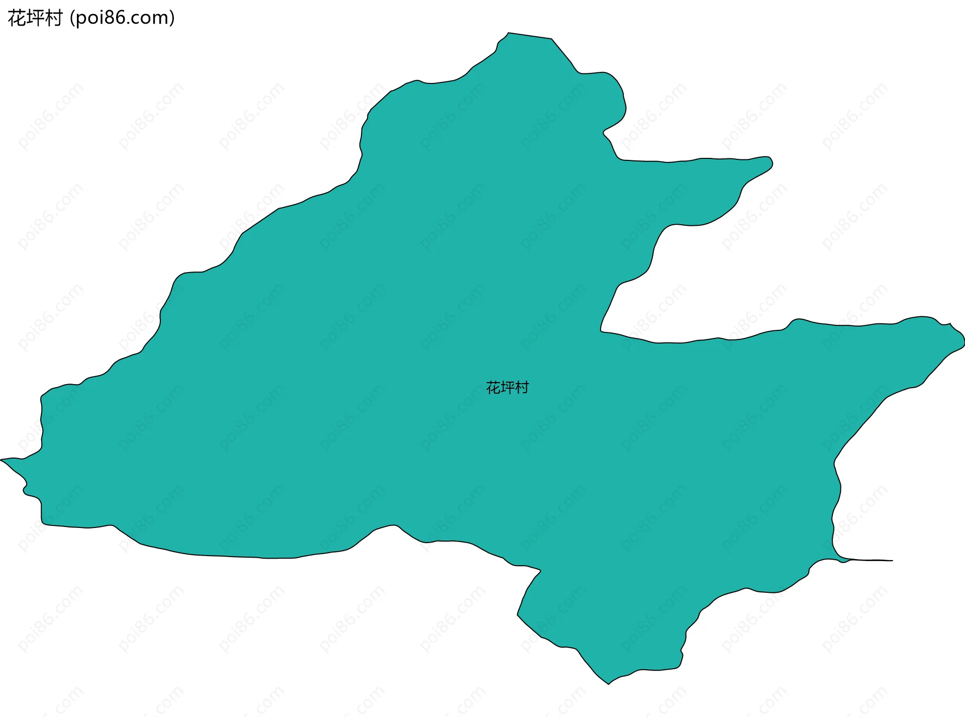 花坪村边界地图