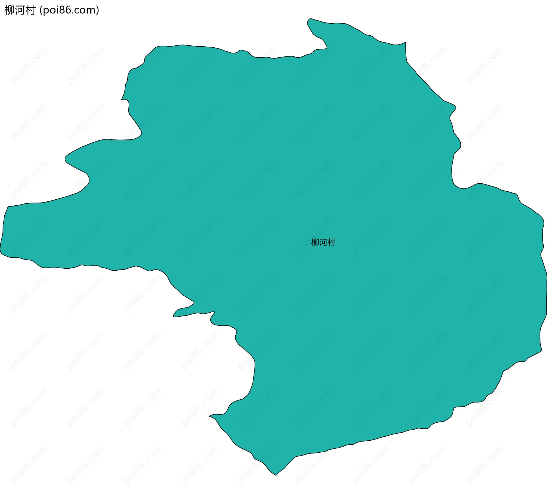 柳河村边界地图