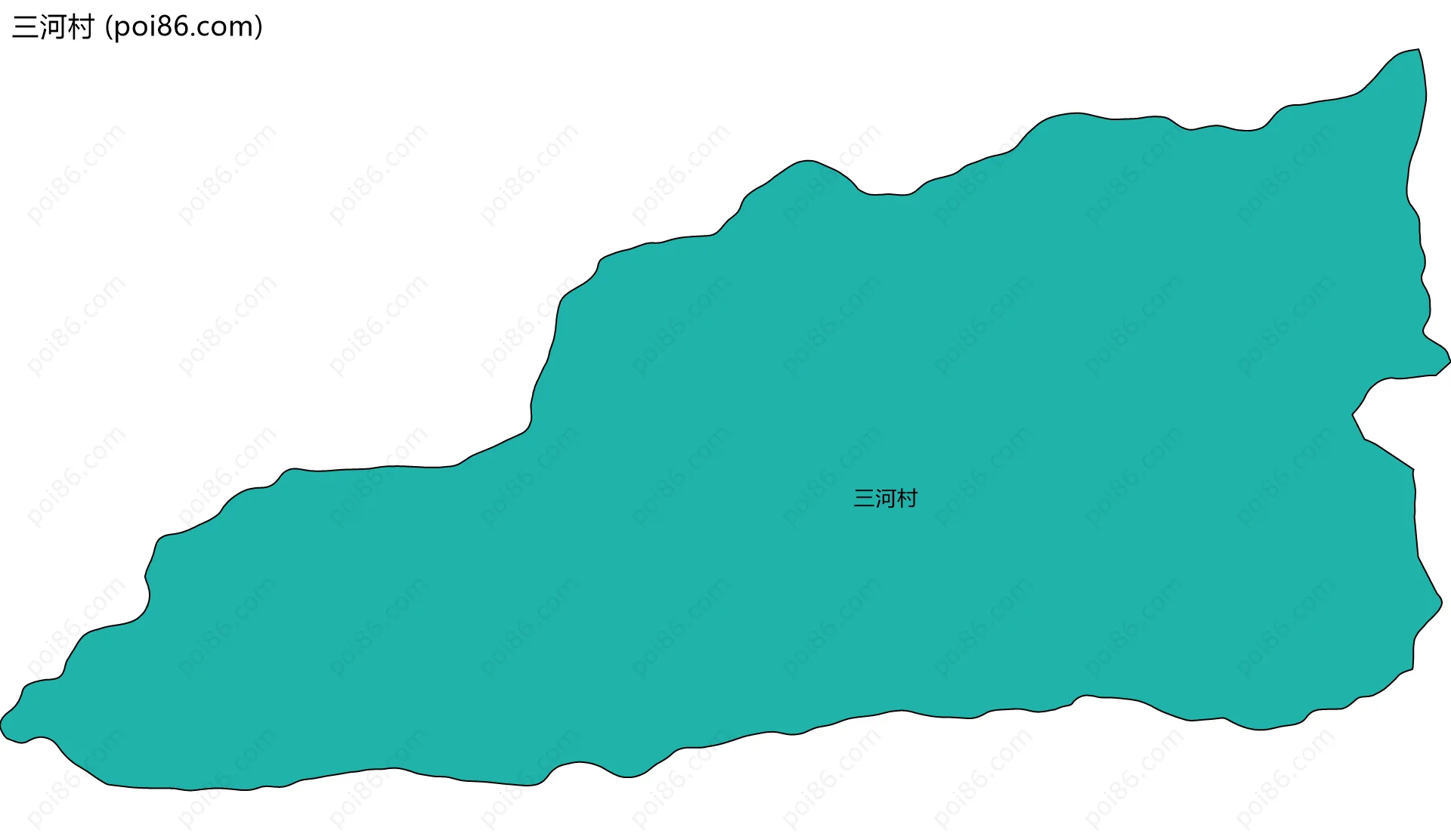 三河村边界地图