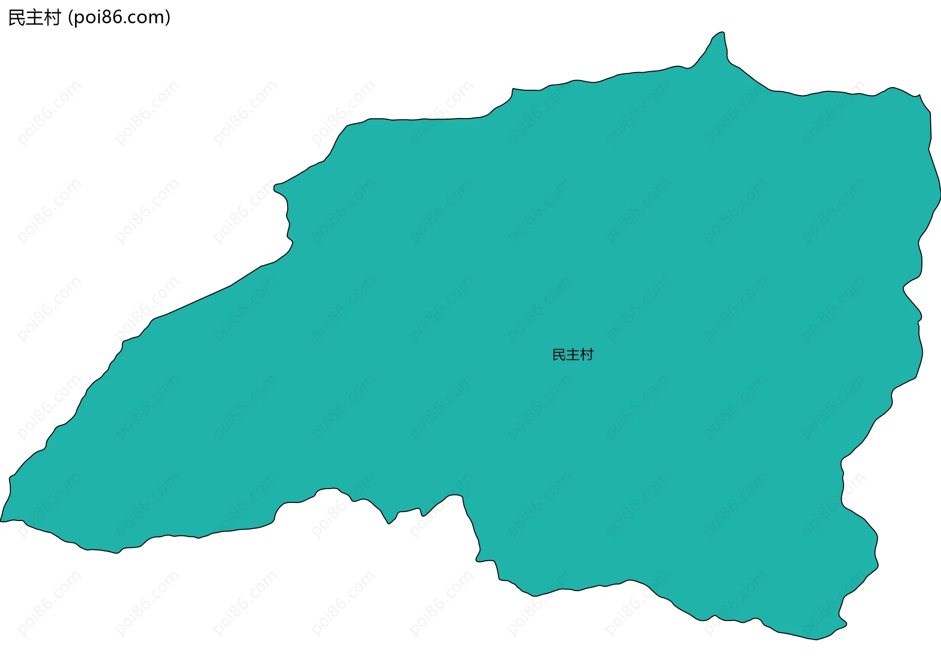民主村边界地图
