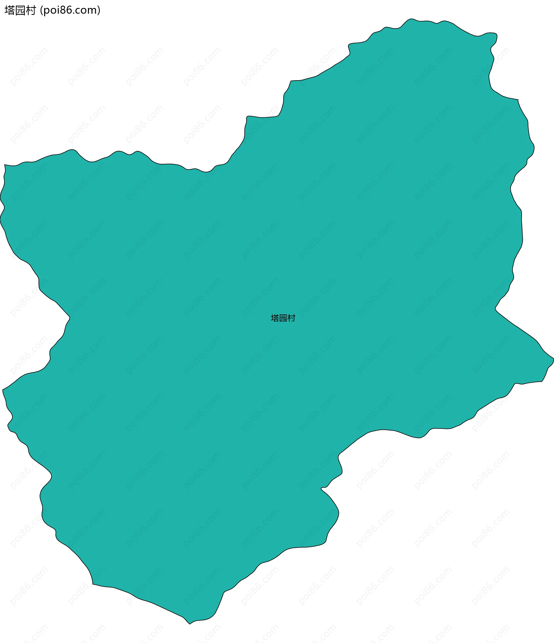 塔园村边界地图
