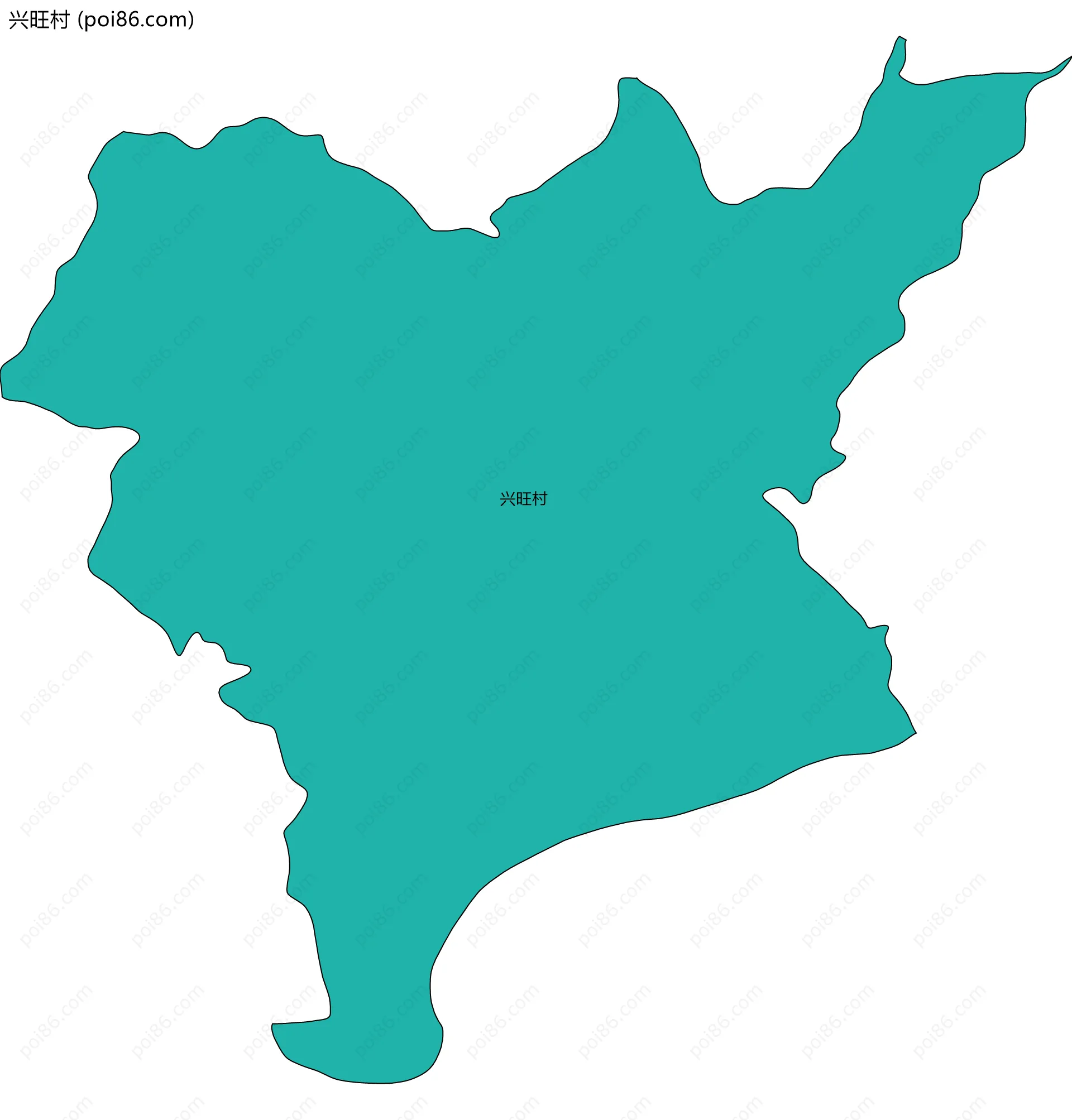 兴旺村边界地图