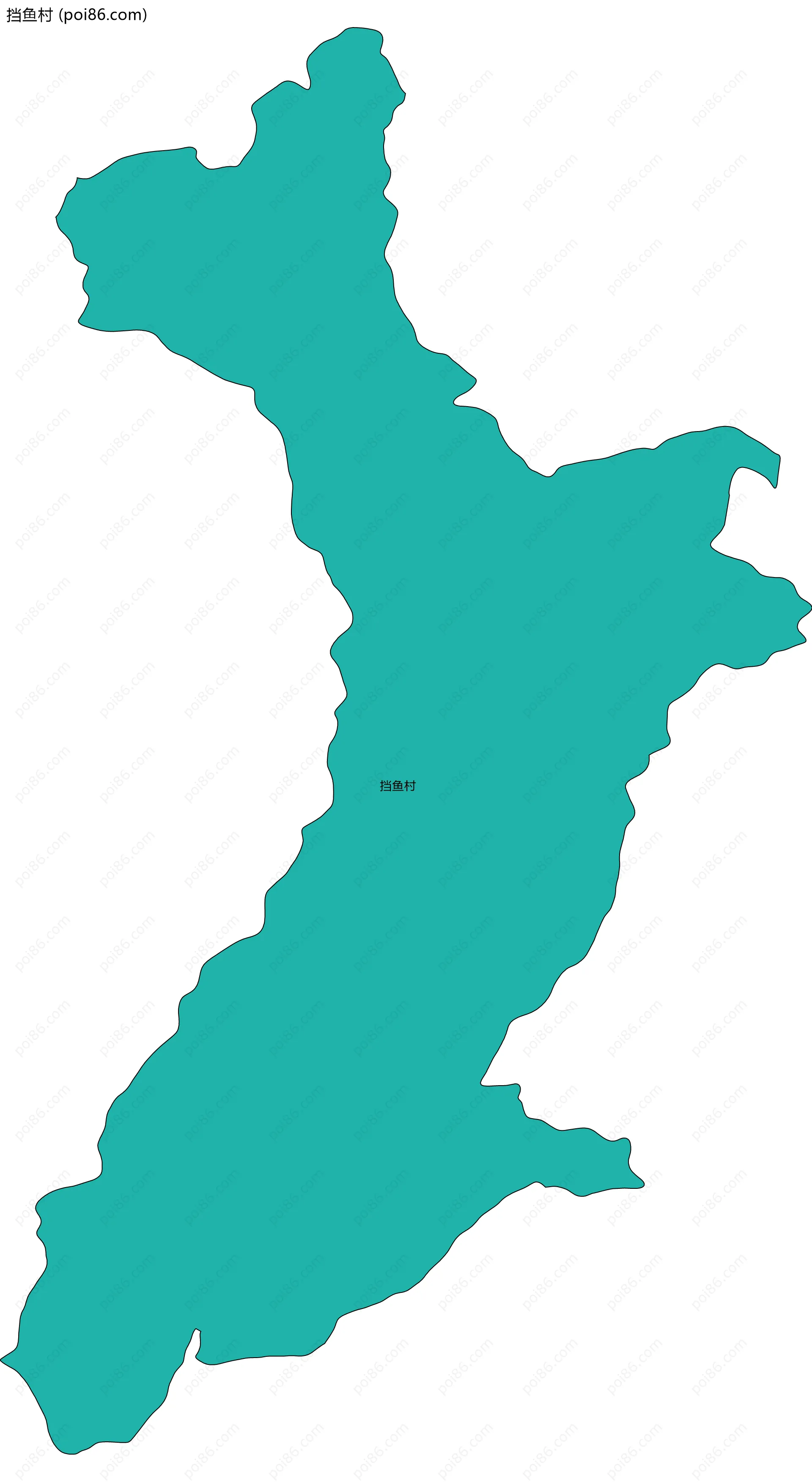 挡鱼村边界地图