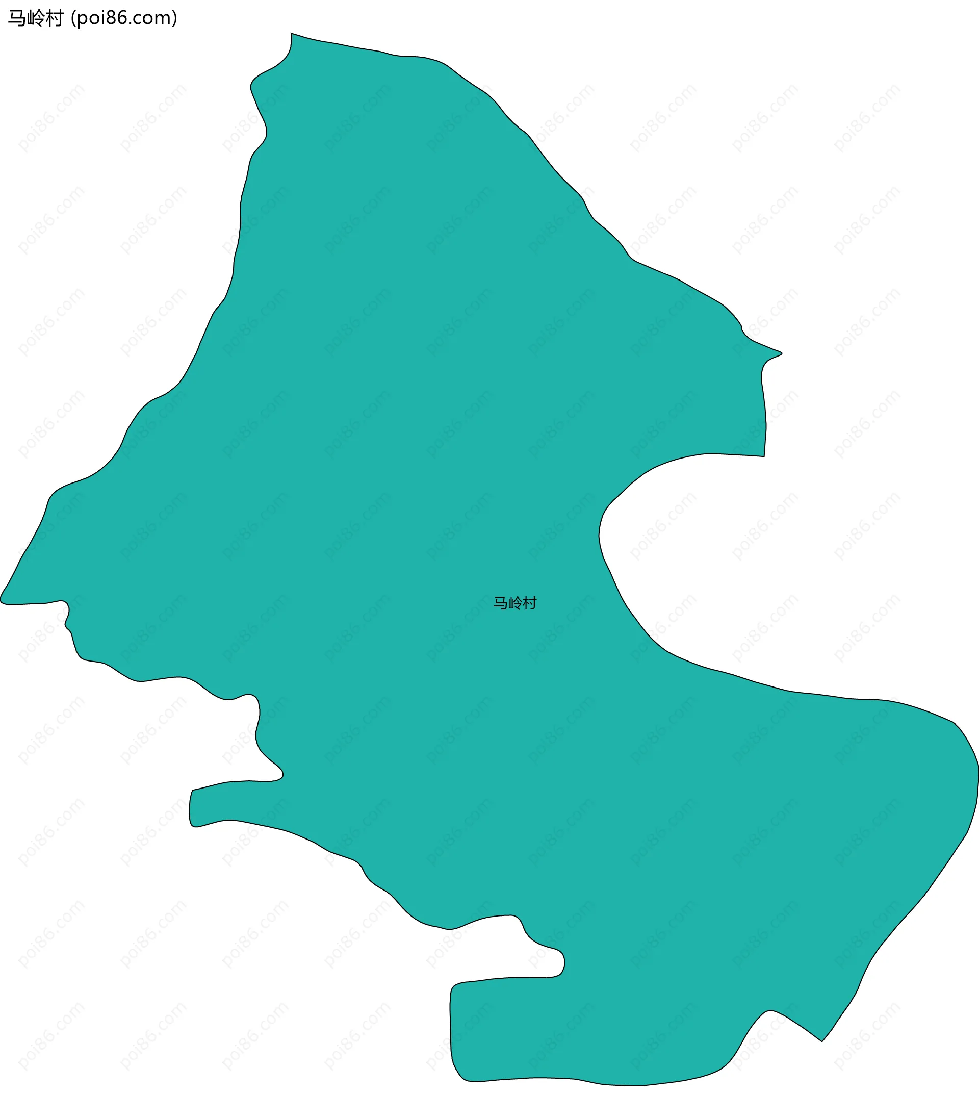 马岭村边界地图