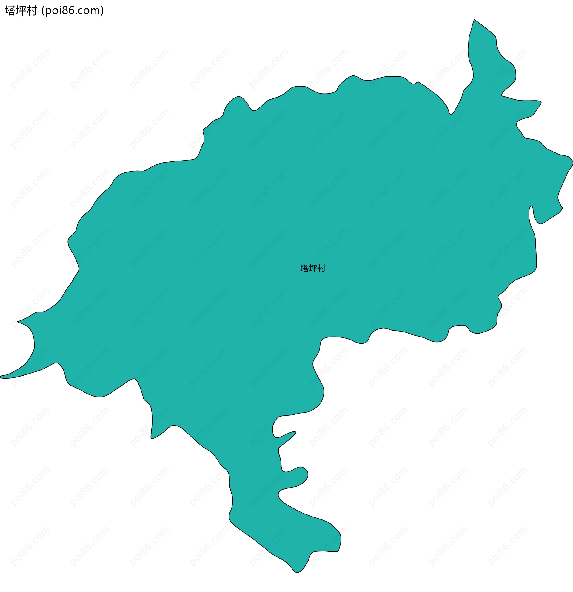 塔坪村边界地图