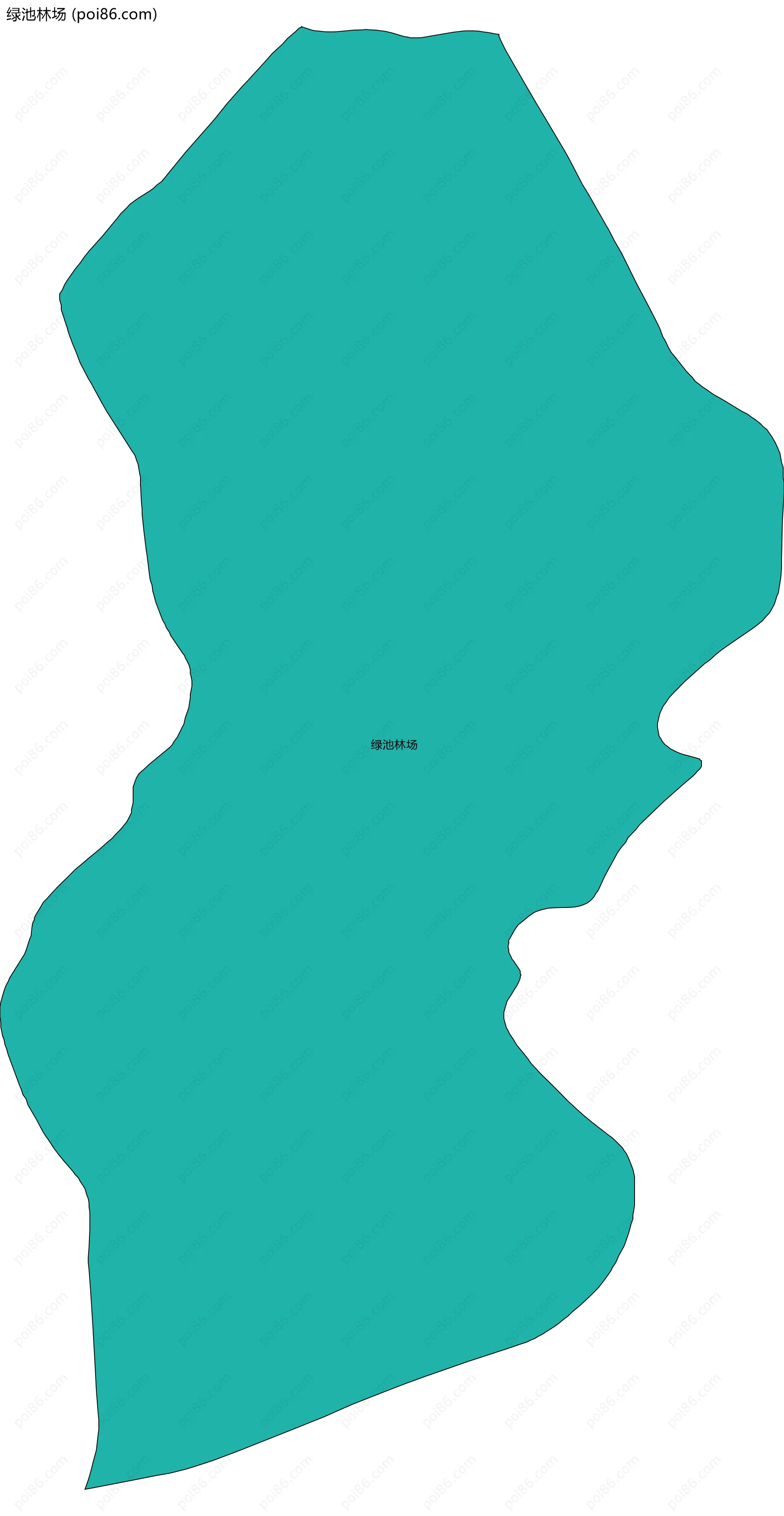 绿池林场边界地图