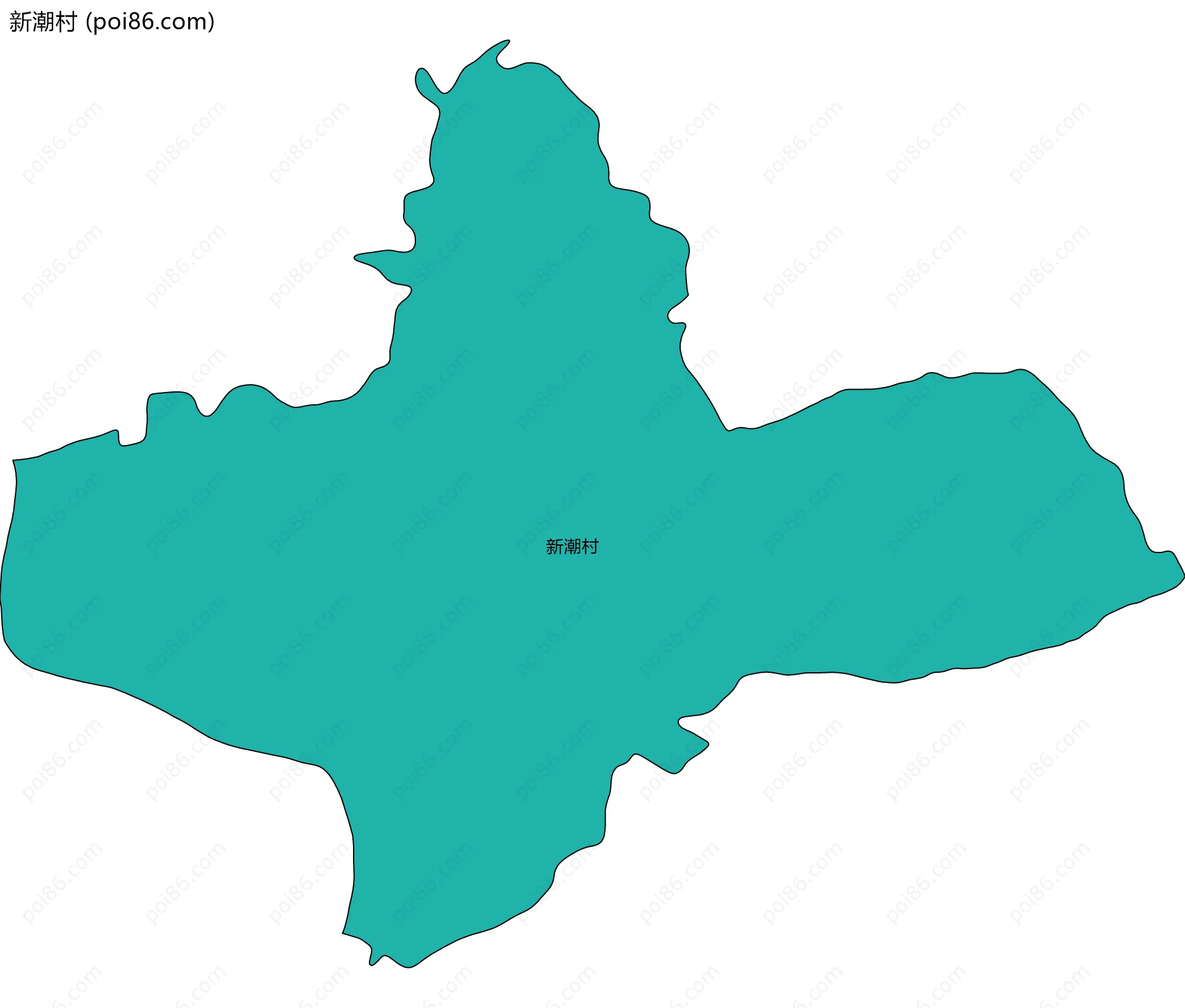 新潮村边界地图