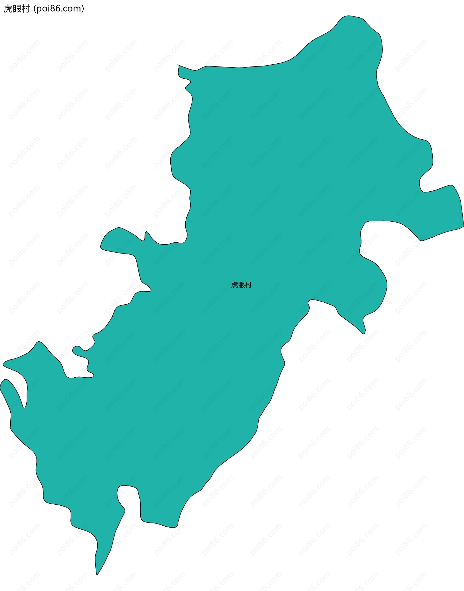 虎眼村边界地图