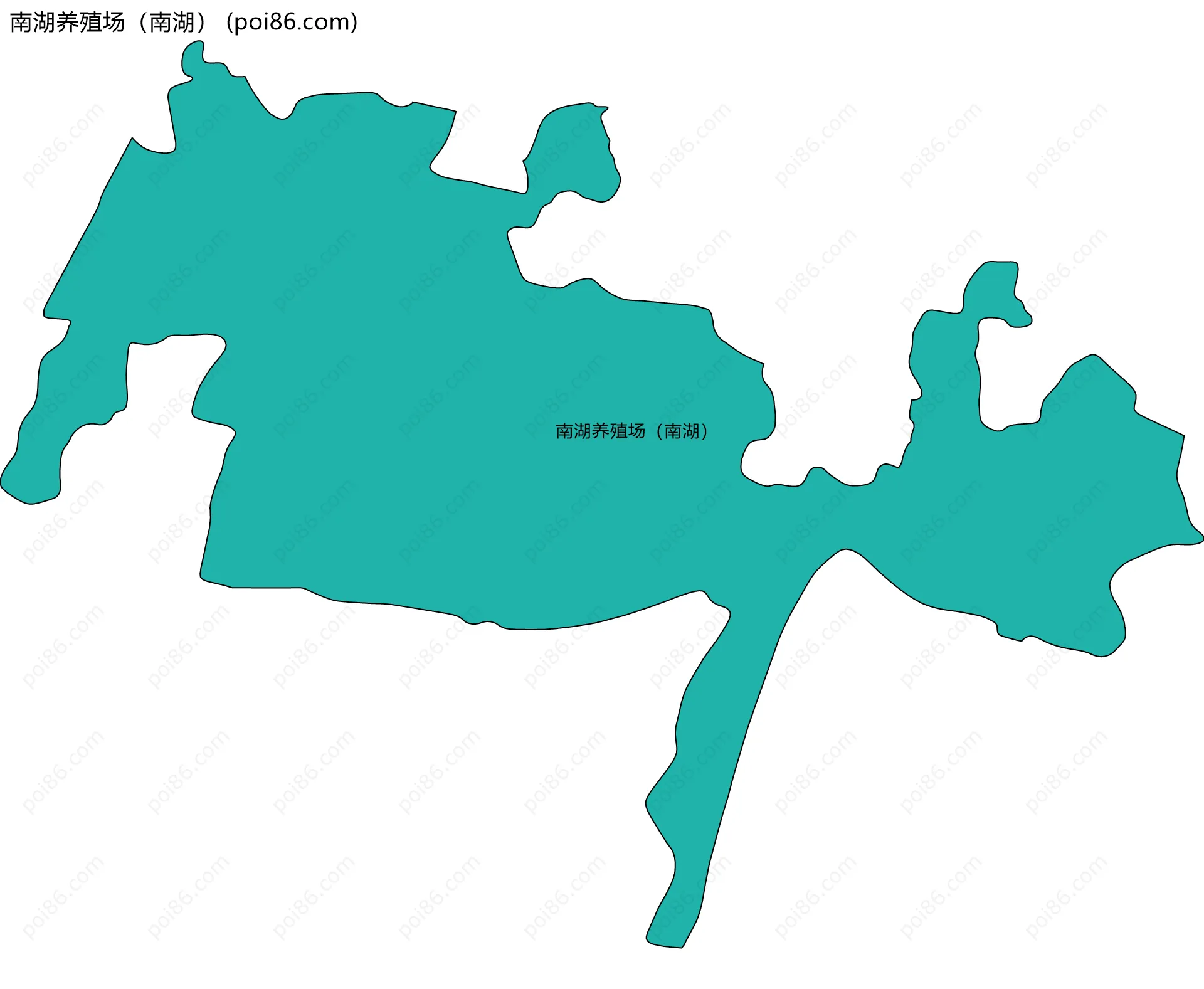 南湖养殖场（南湖）边界地图