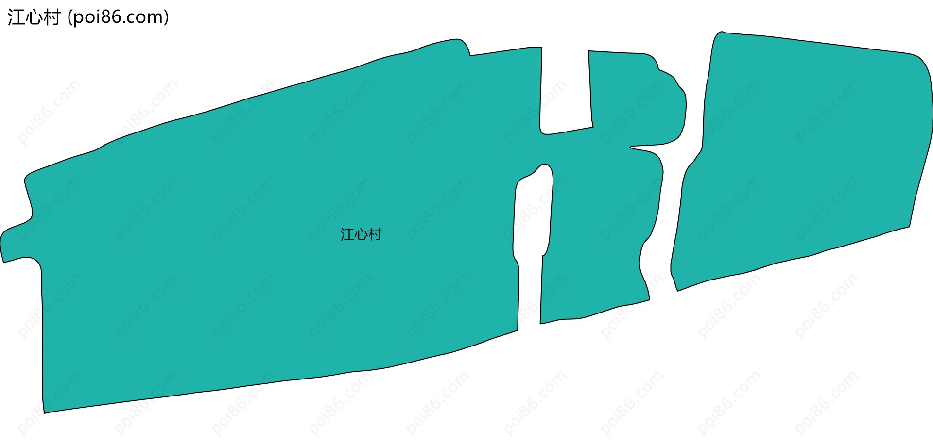 江心村边界地图