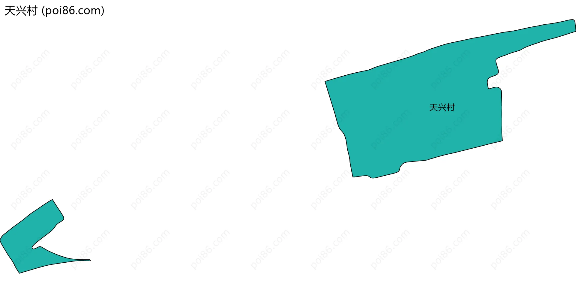 天兴村边界地图