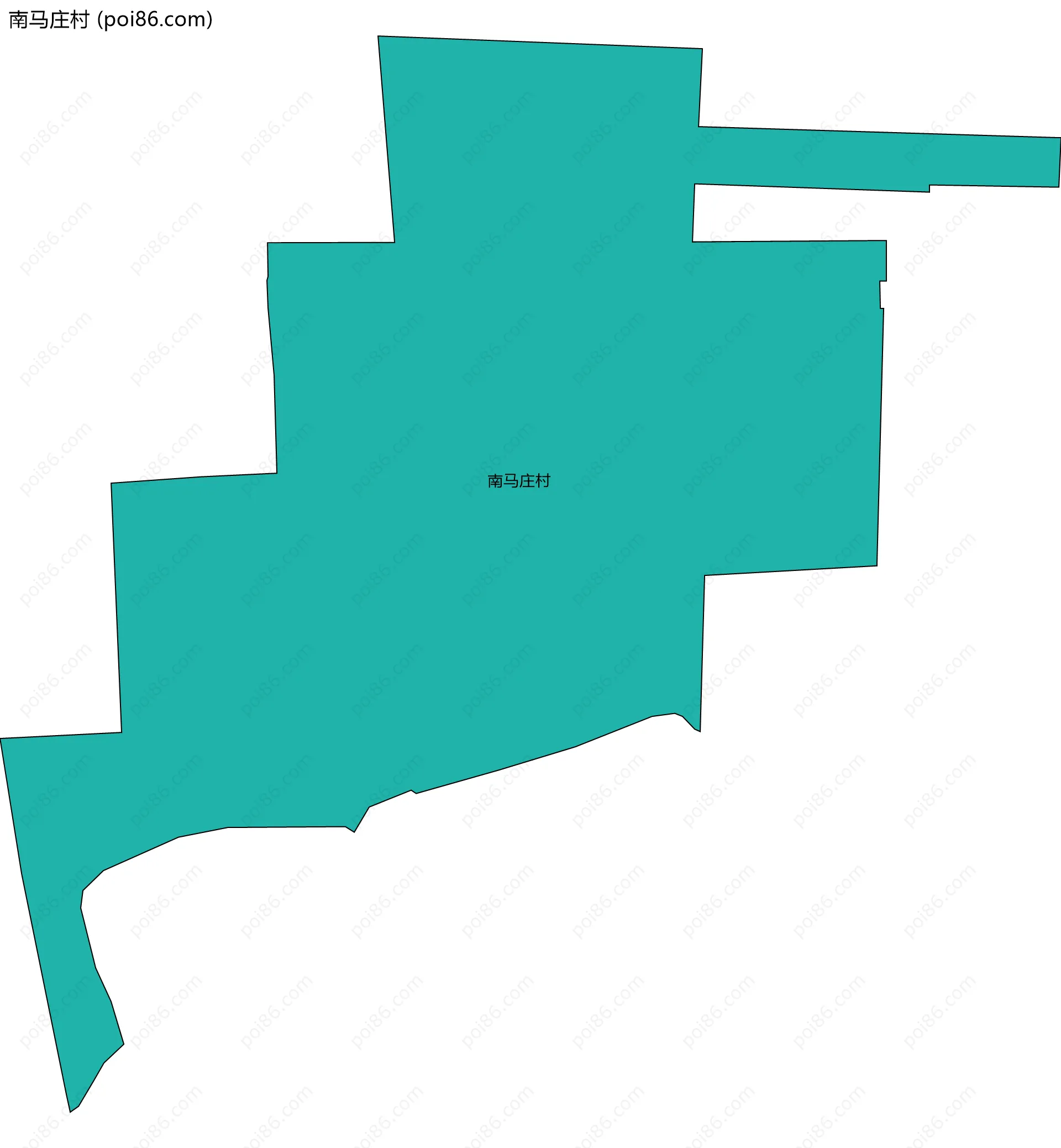 南马庄村边界地图
