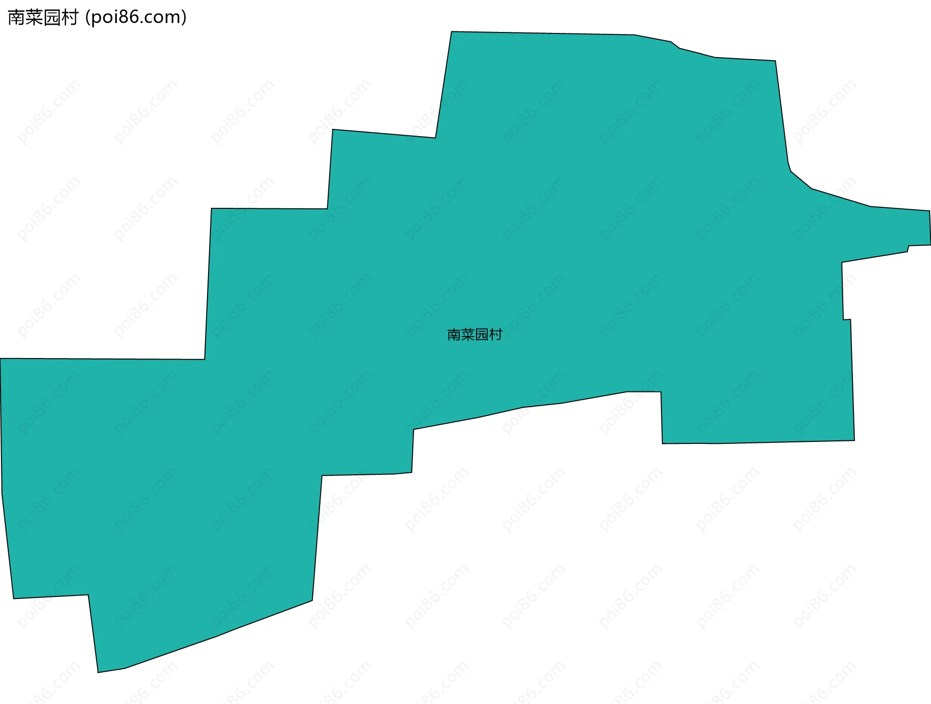 南菜园村边界地图