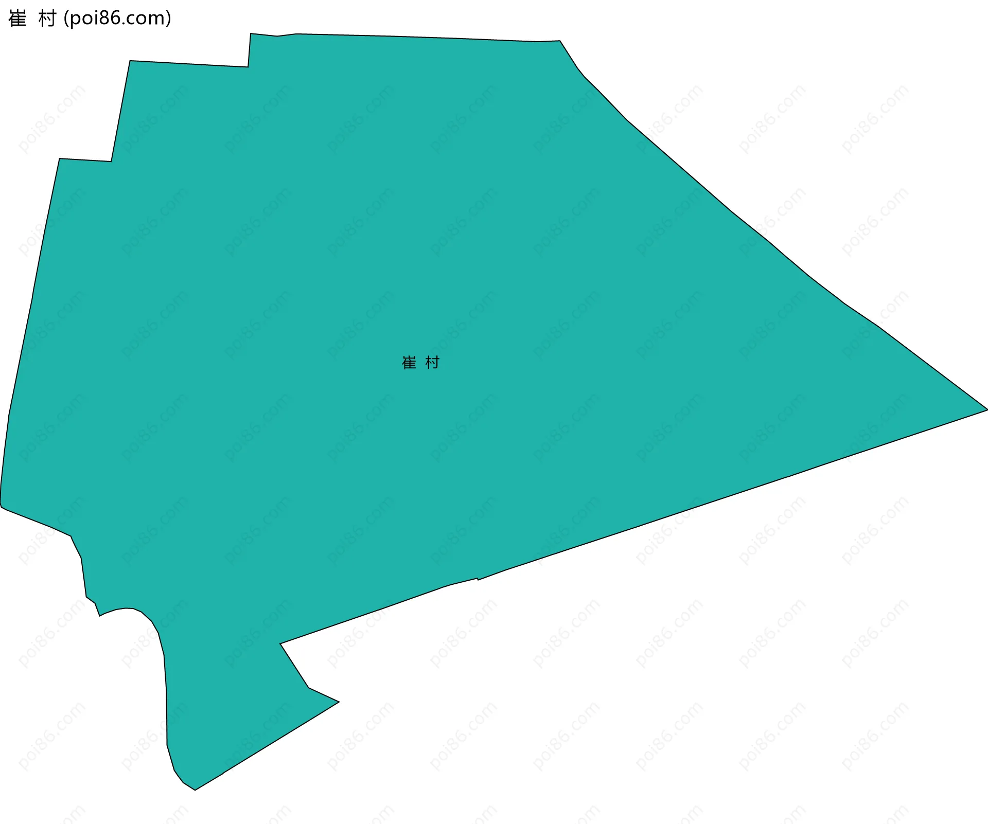 崔  村边界地图