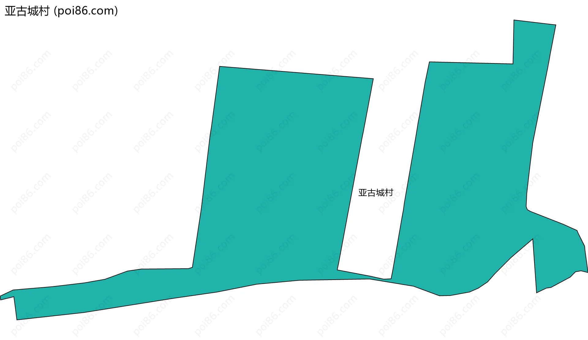 亚古城村边界地图