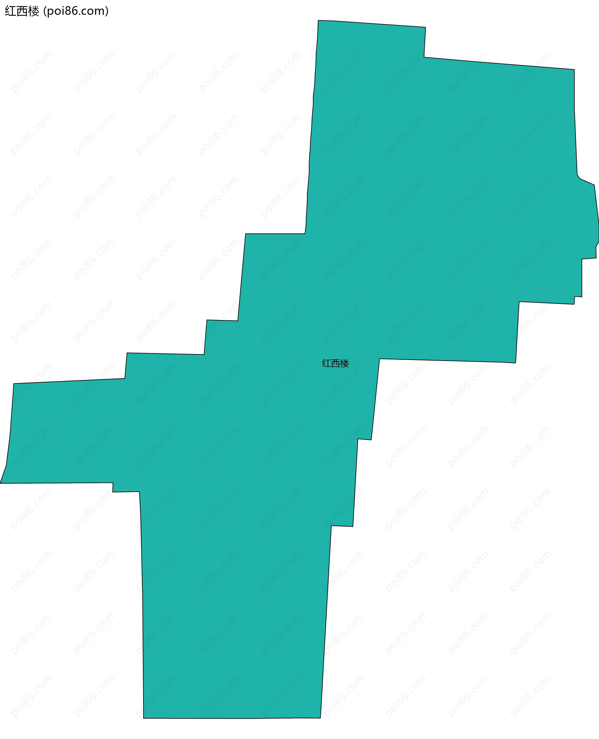 红西楼边界地图