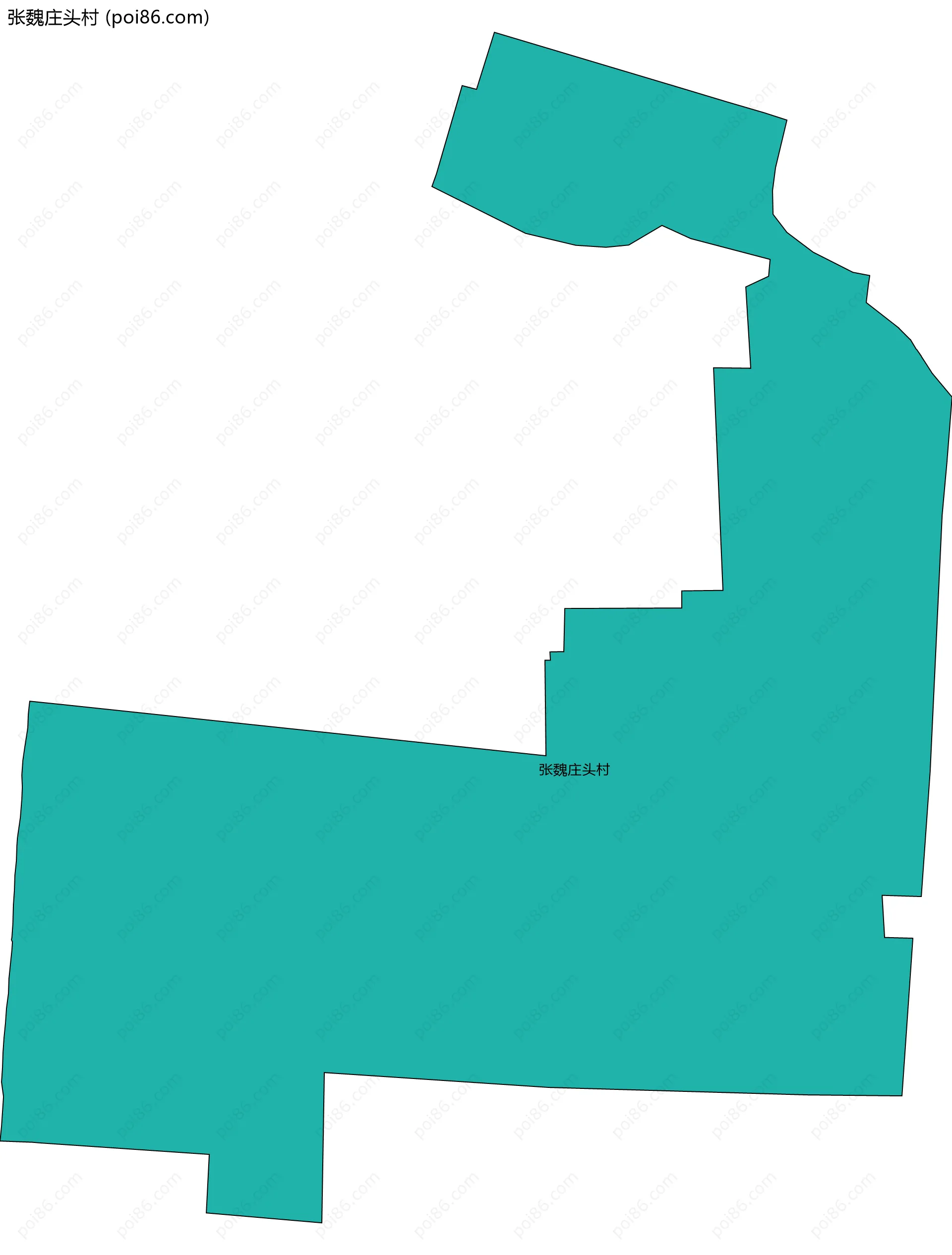 张魏庄头村边界地图