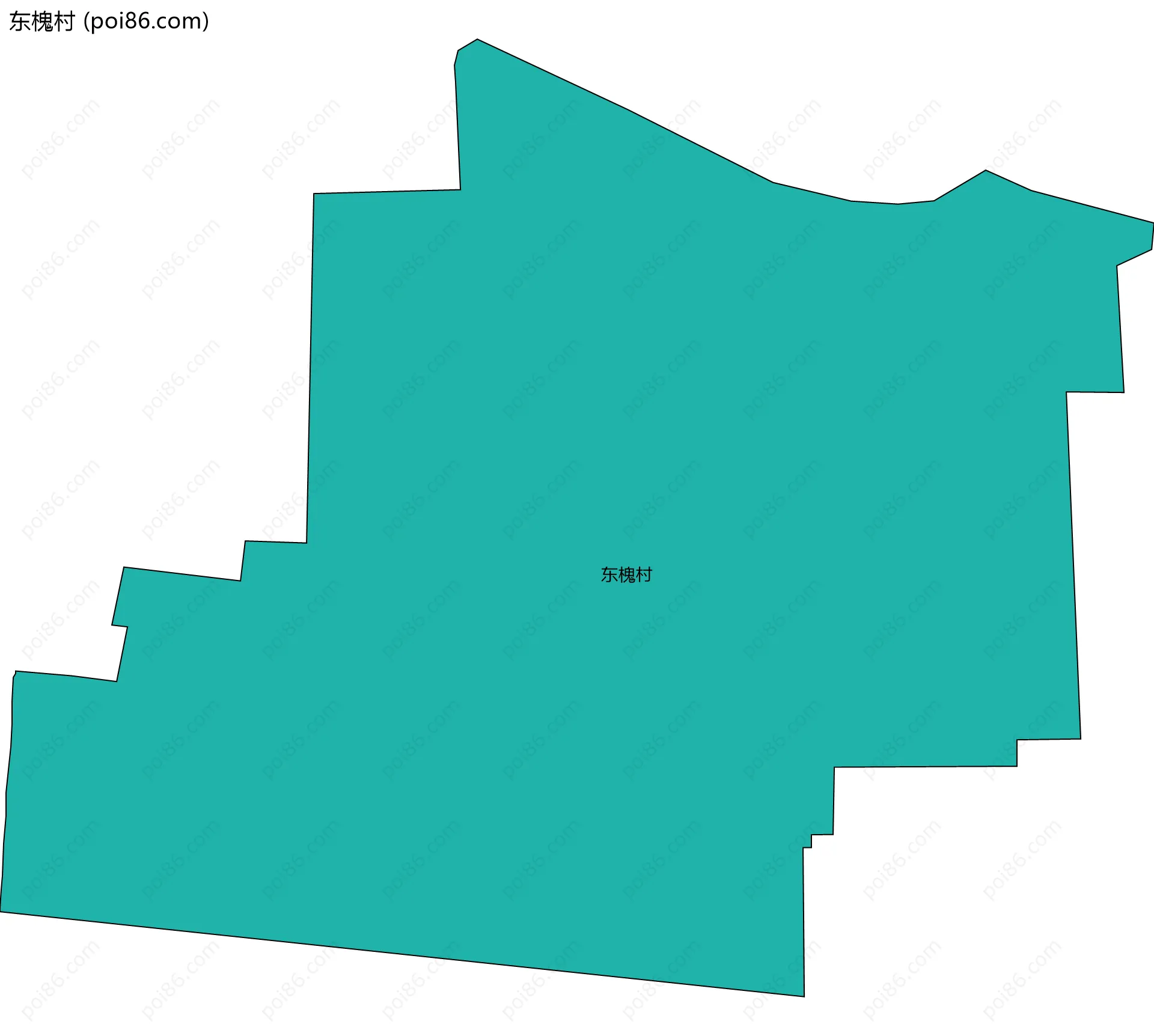 东槐村边界地图