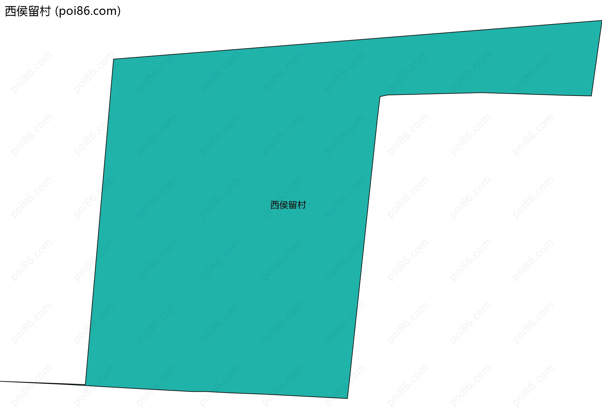 西侯留村边界地图