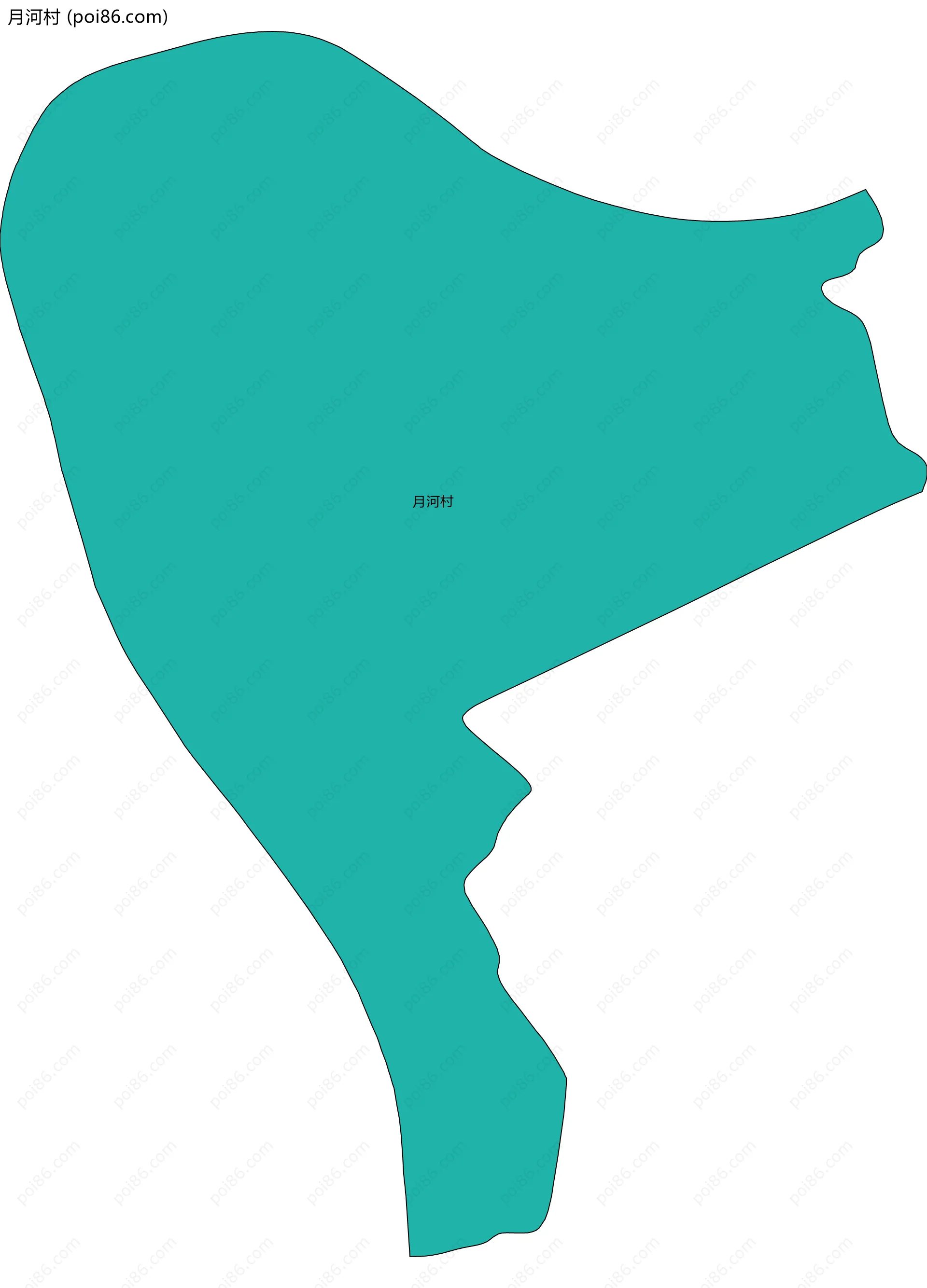 月河村边界地图