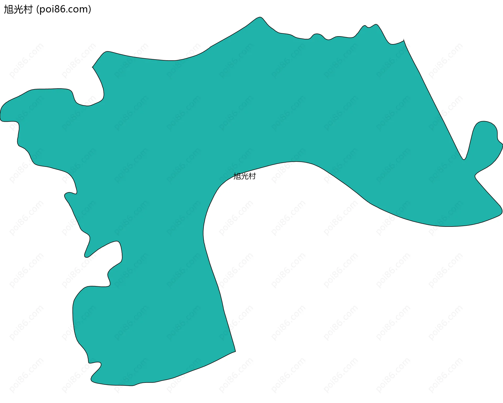 旭光村边界地图