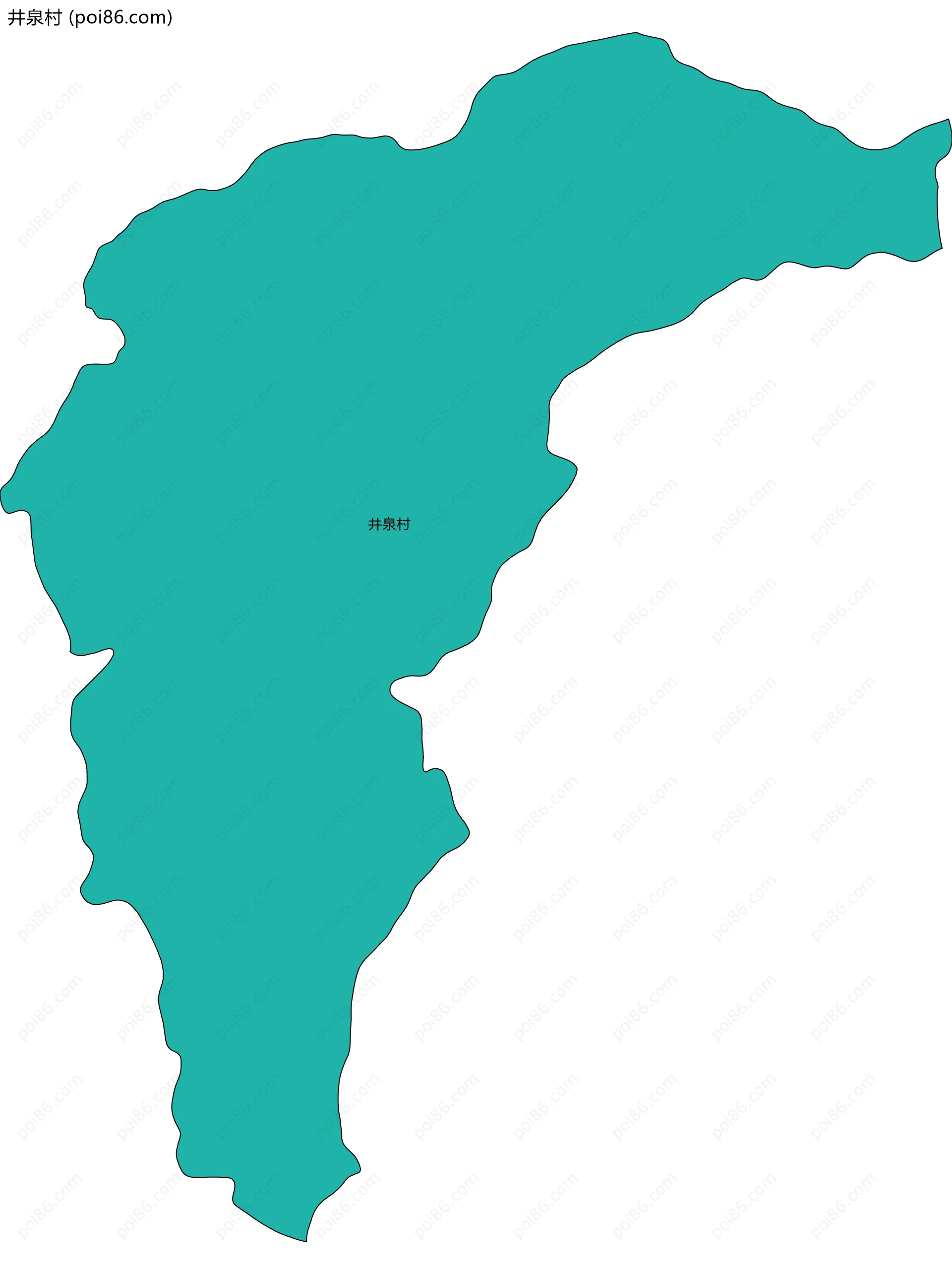 井泉村边界地图
