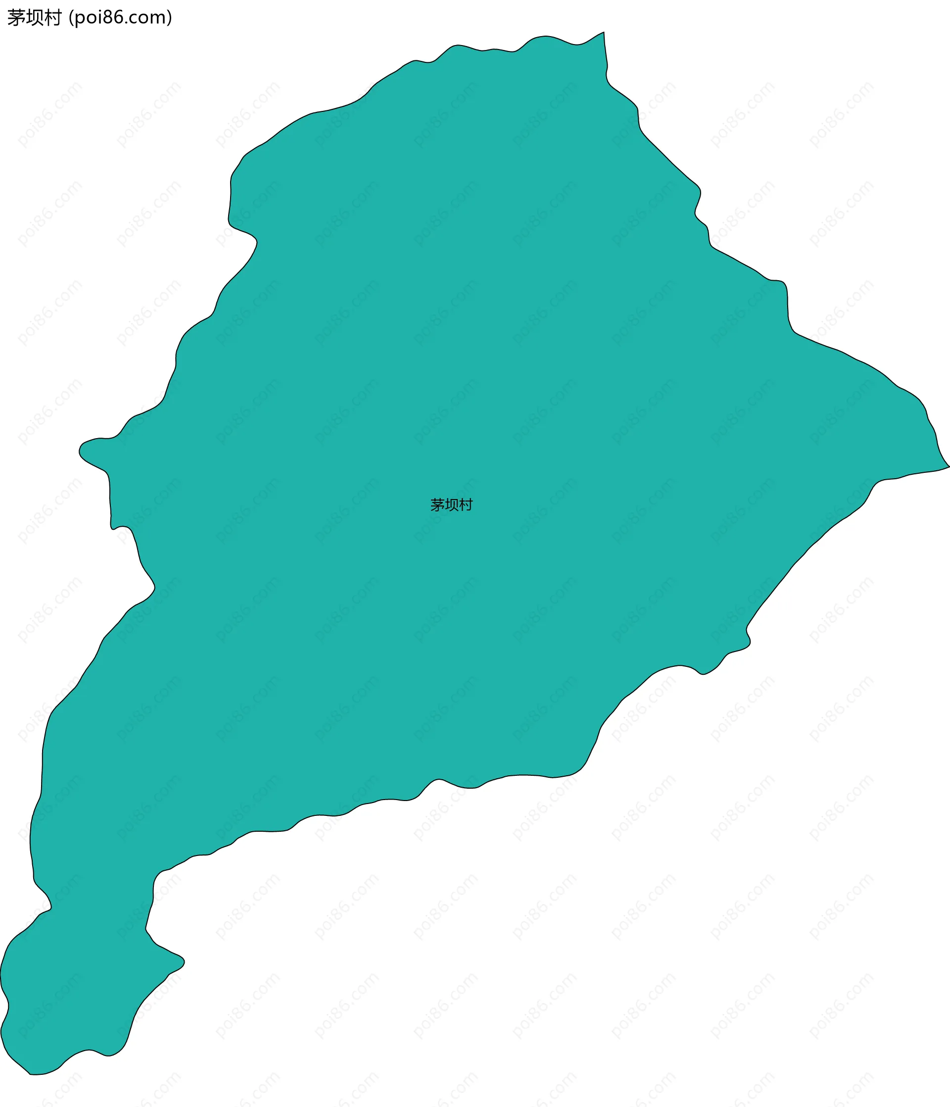 茅坝村边界地图