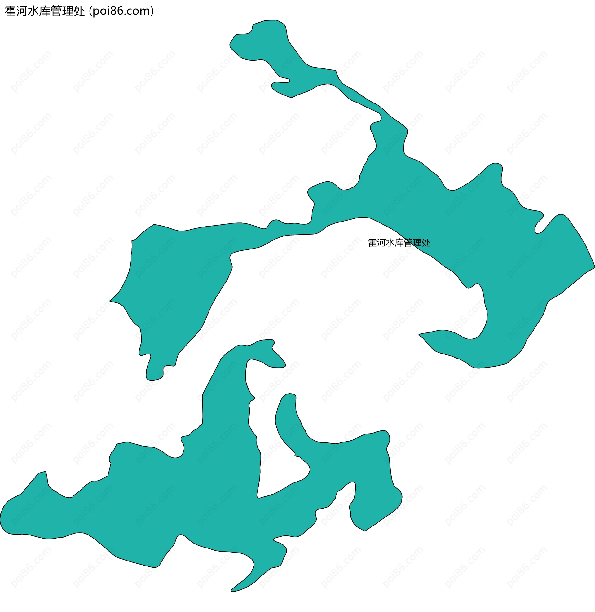 霍河水库管理处边界地图