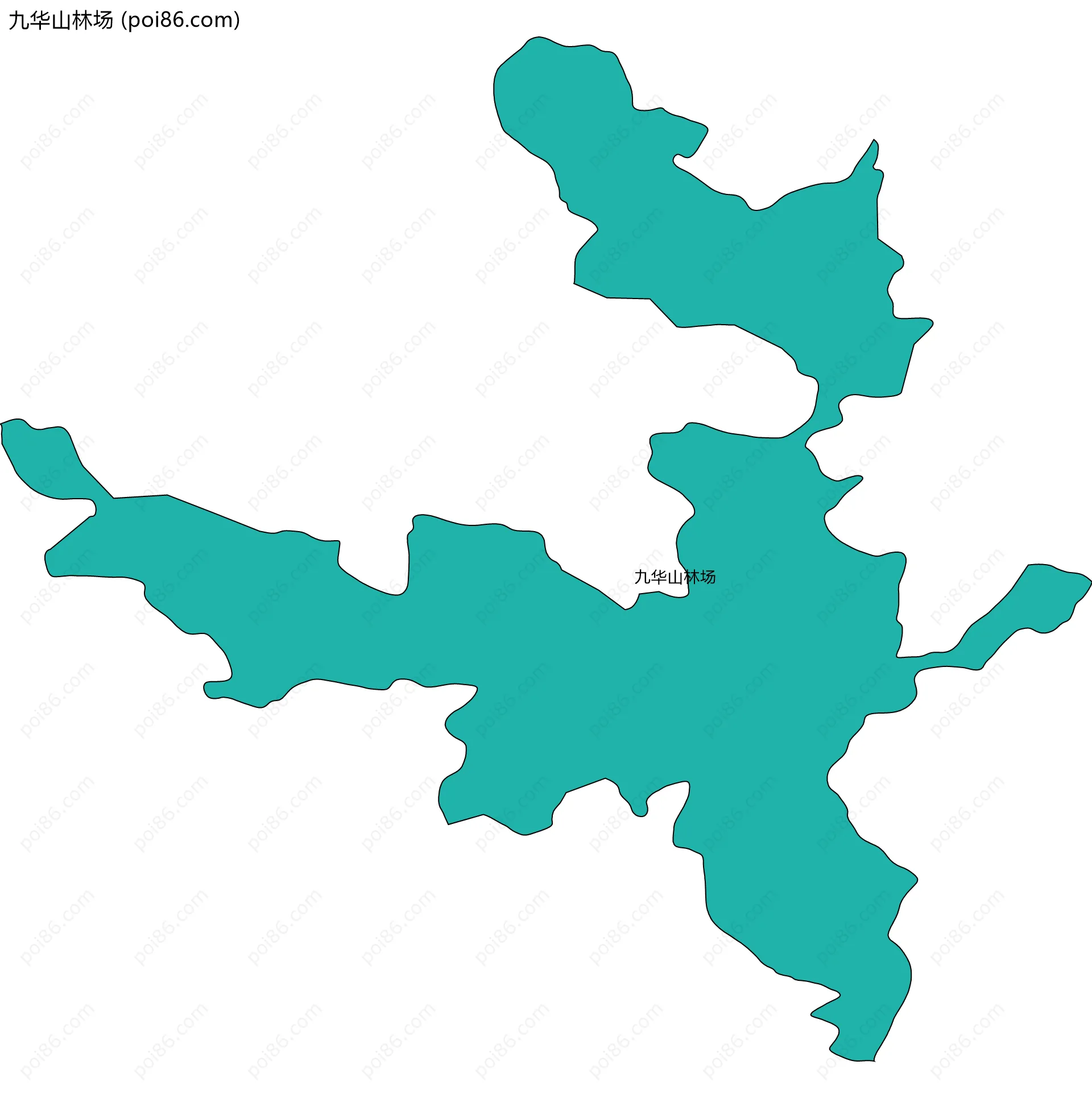 九华山林场边界地图