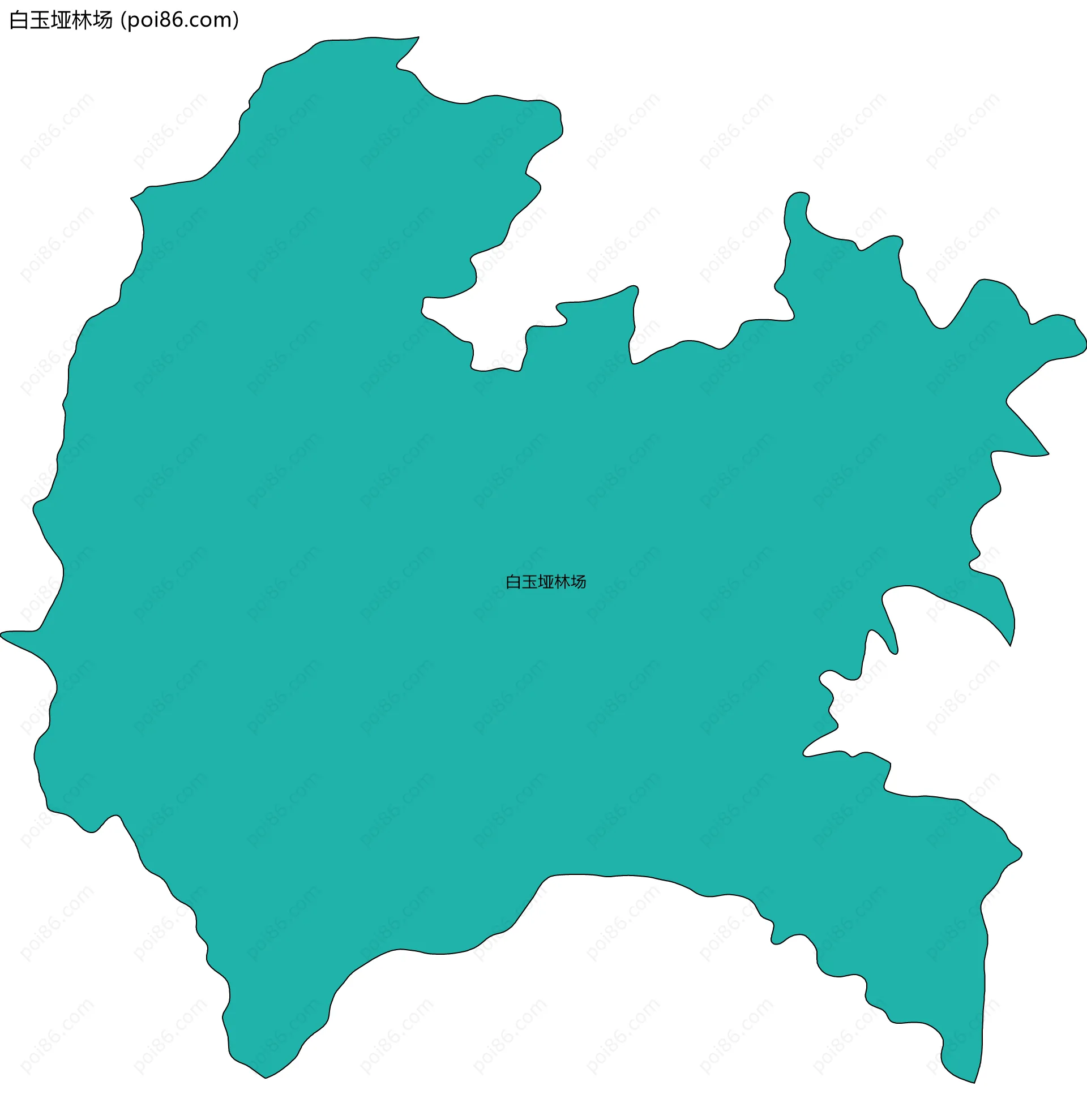 白玉垭林场边界地图