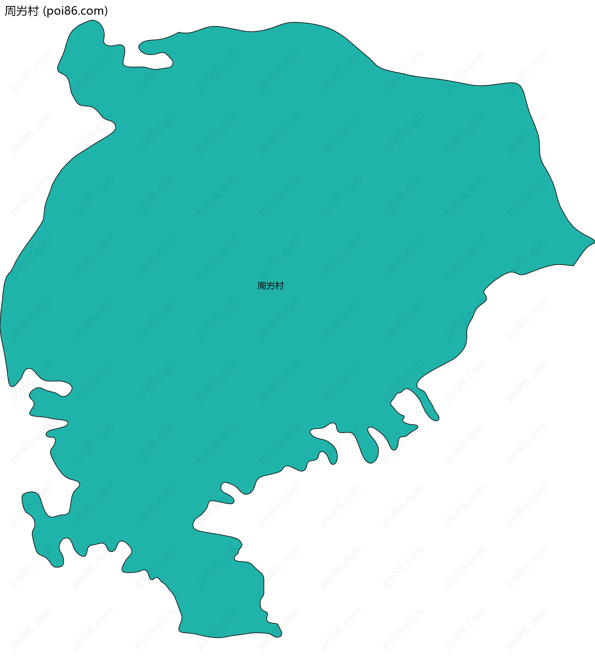 周屴村边界地图