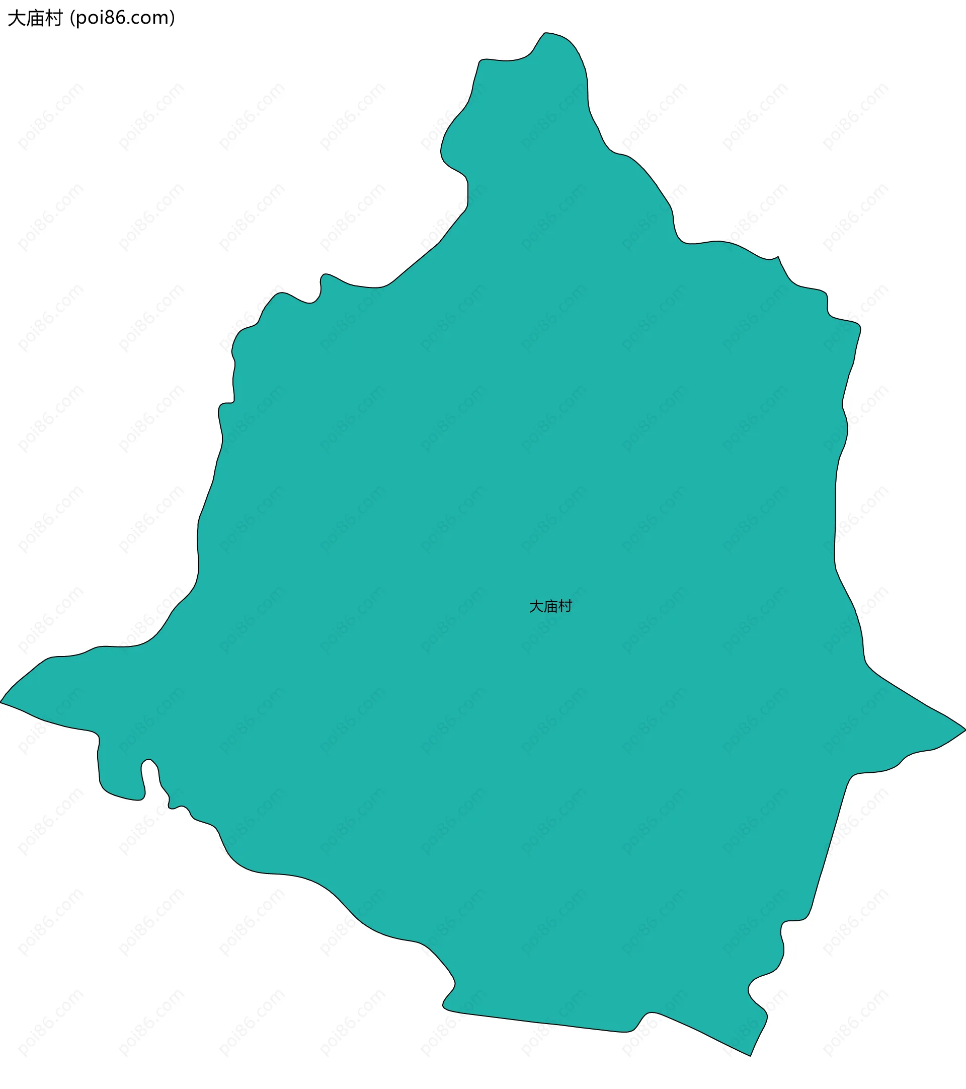 大庙村边界地图