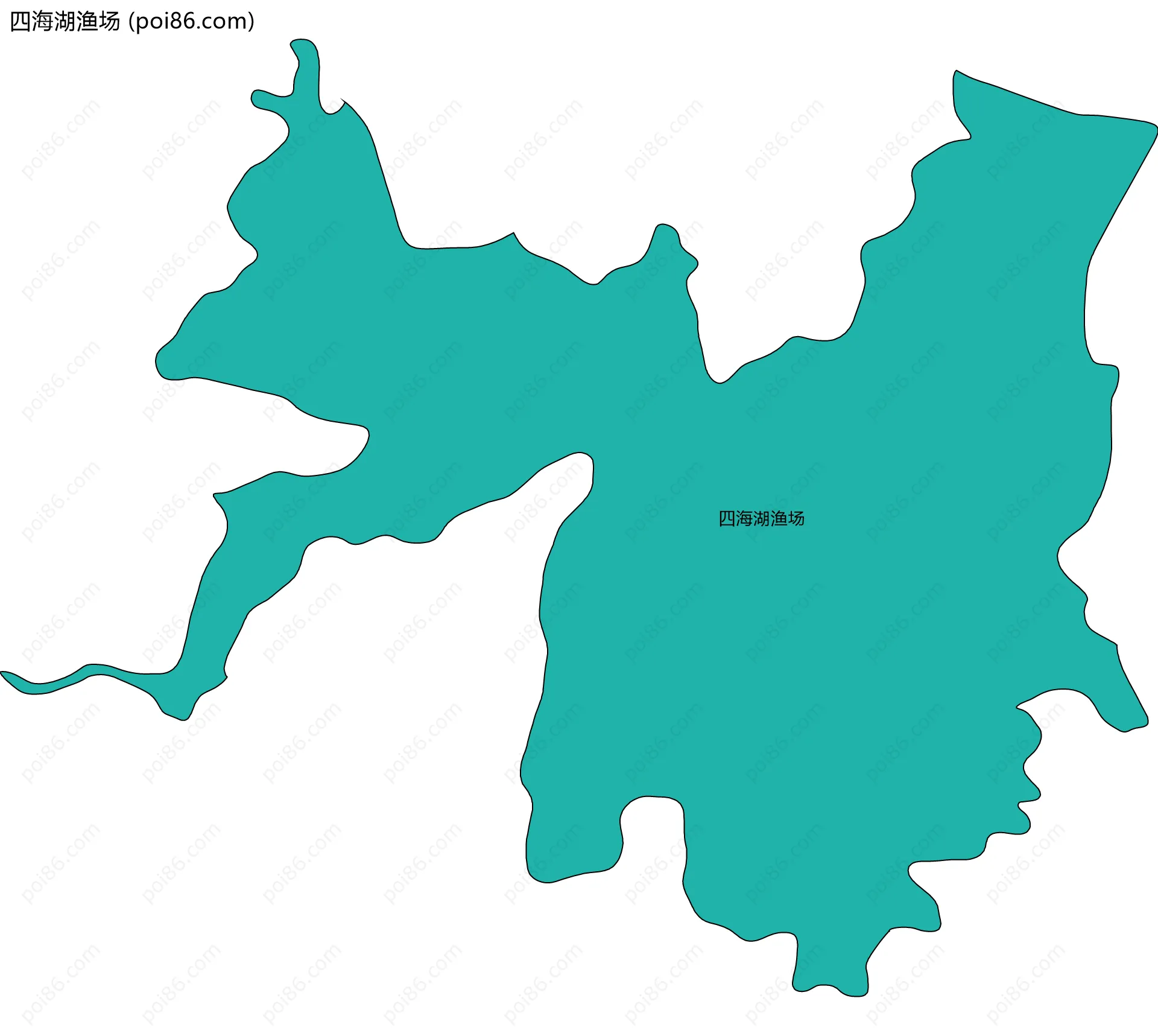 四海湖渔场边界地图