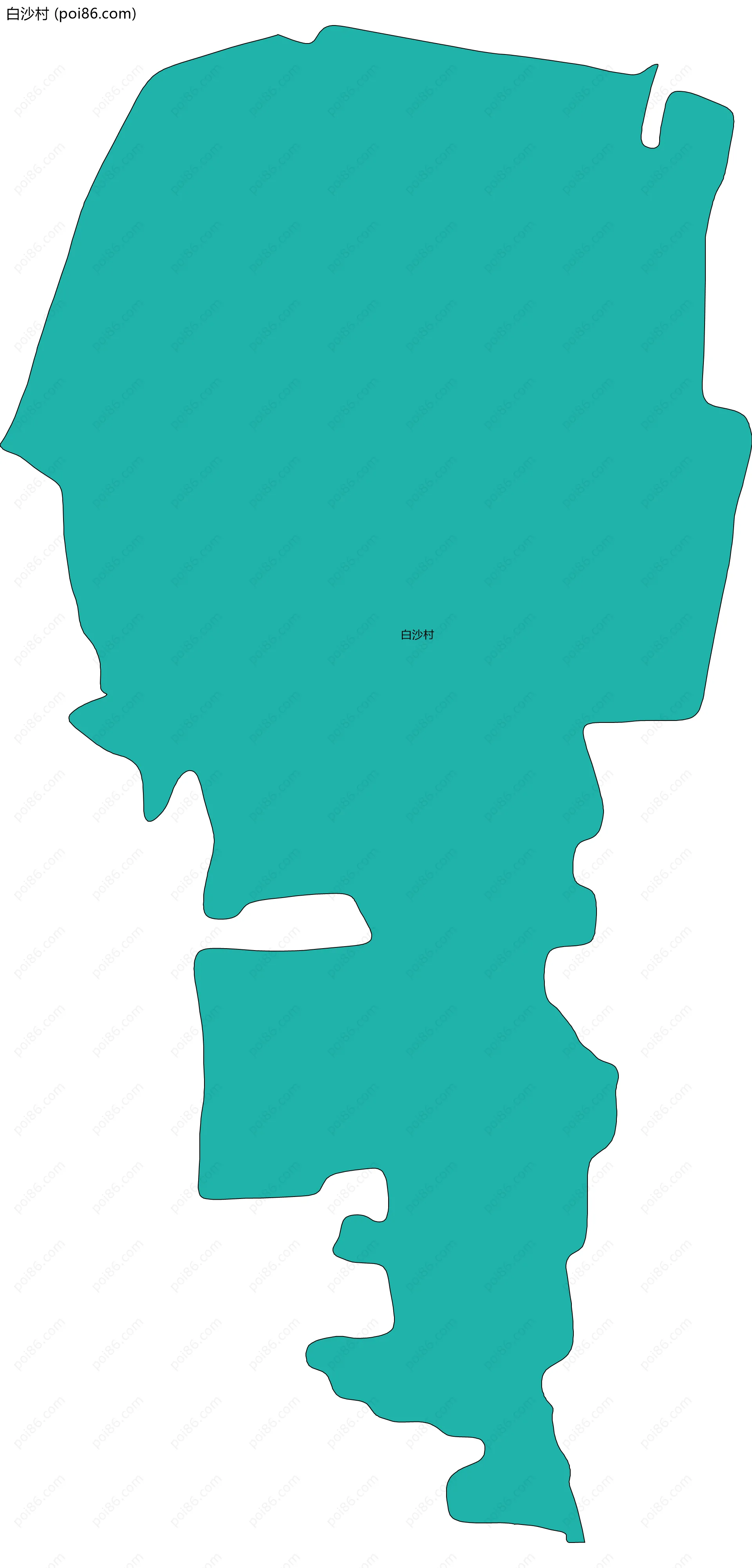 白沙村边界地图