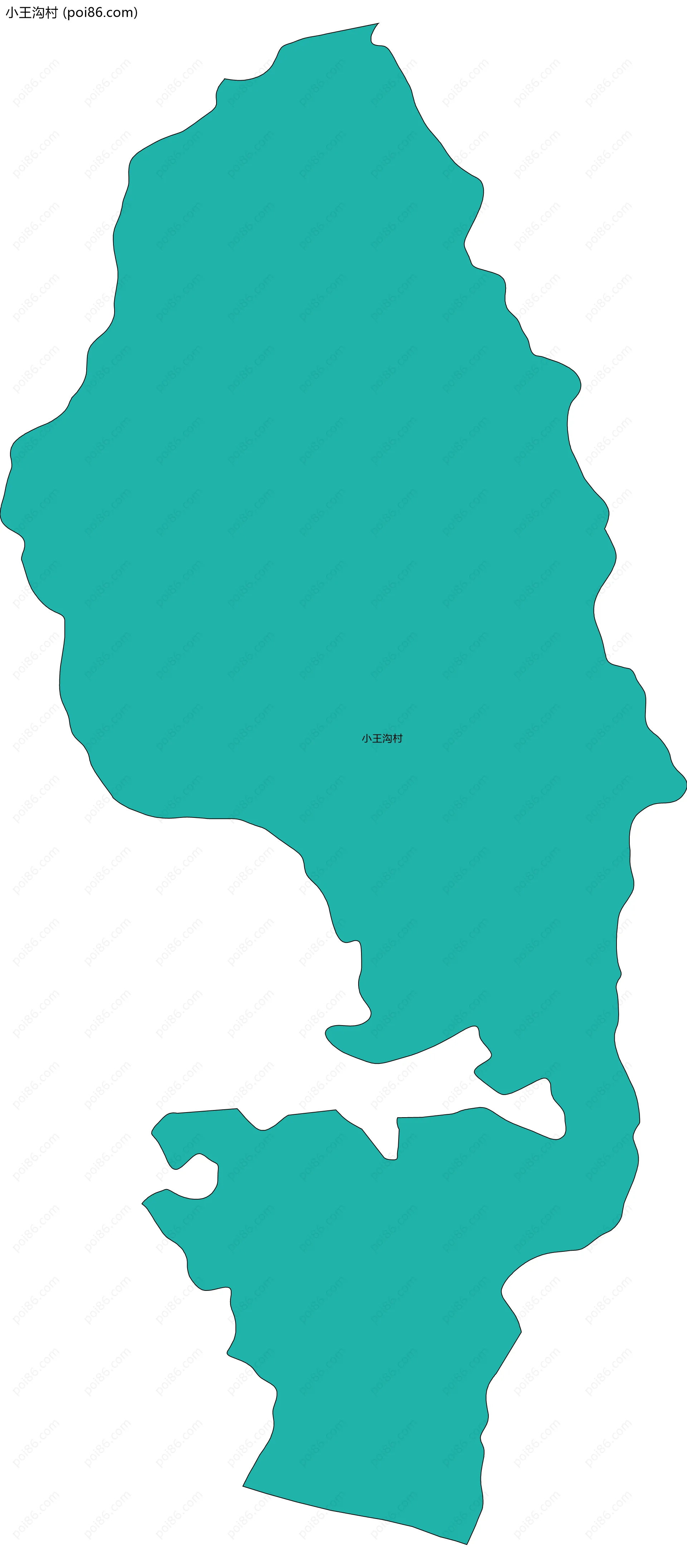 小王沟村边界地图