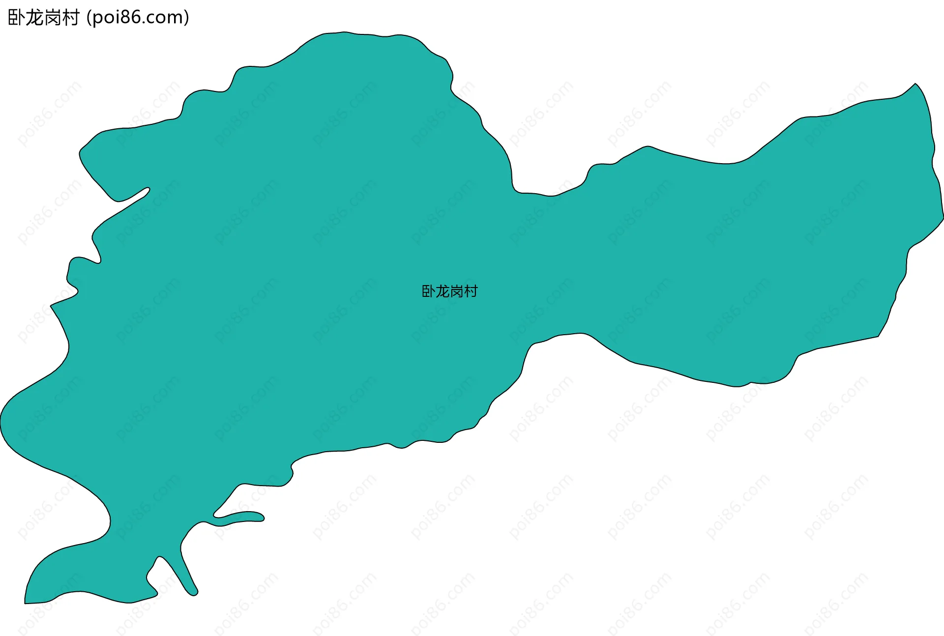 卧龙岗村边界地图