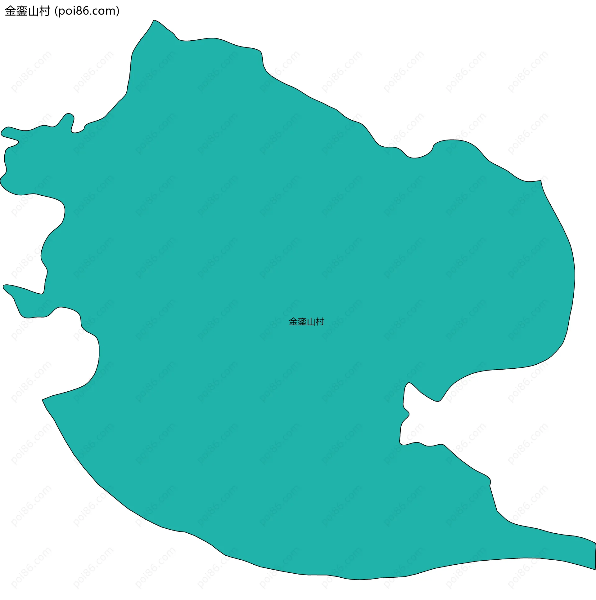 金銮山村边界地图