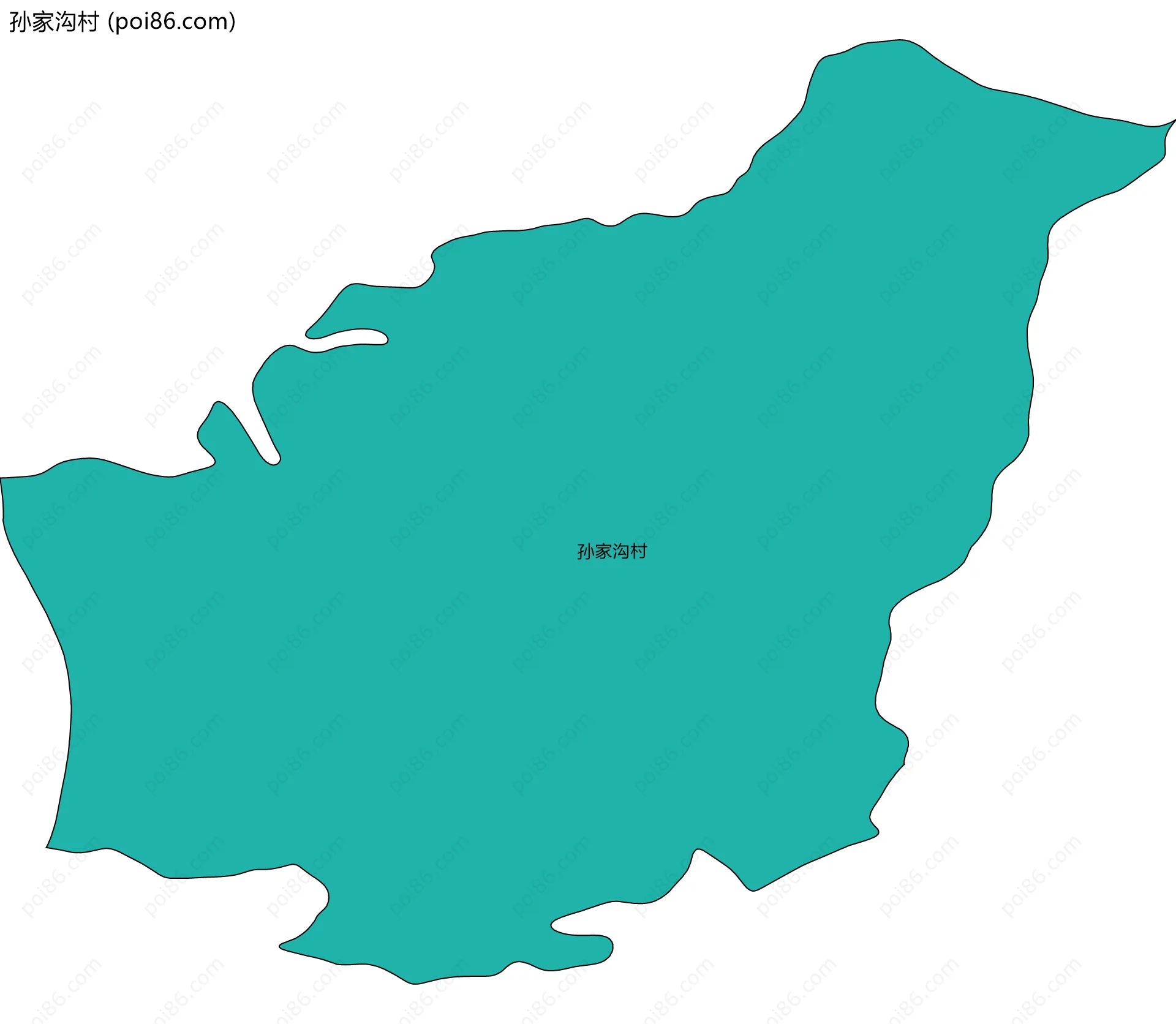 孙家沟村边界地图