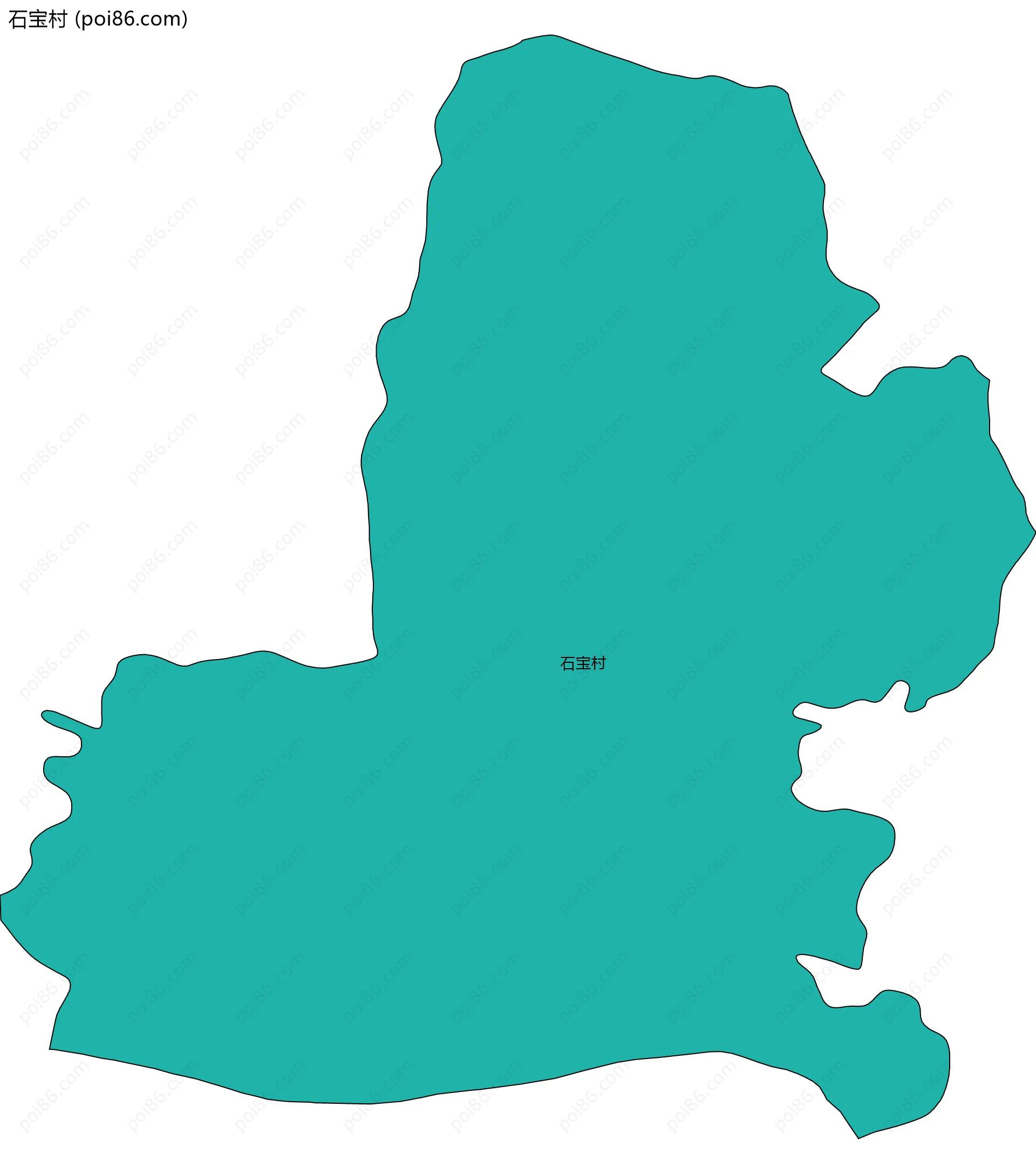 石宝村边界地图